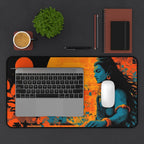 Shiva Sunset Desk Mat — Meditative Blue Lord Shiva Office Mouse Pad
