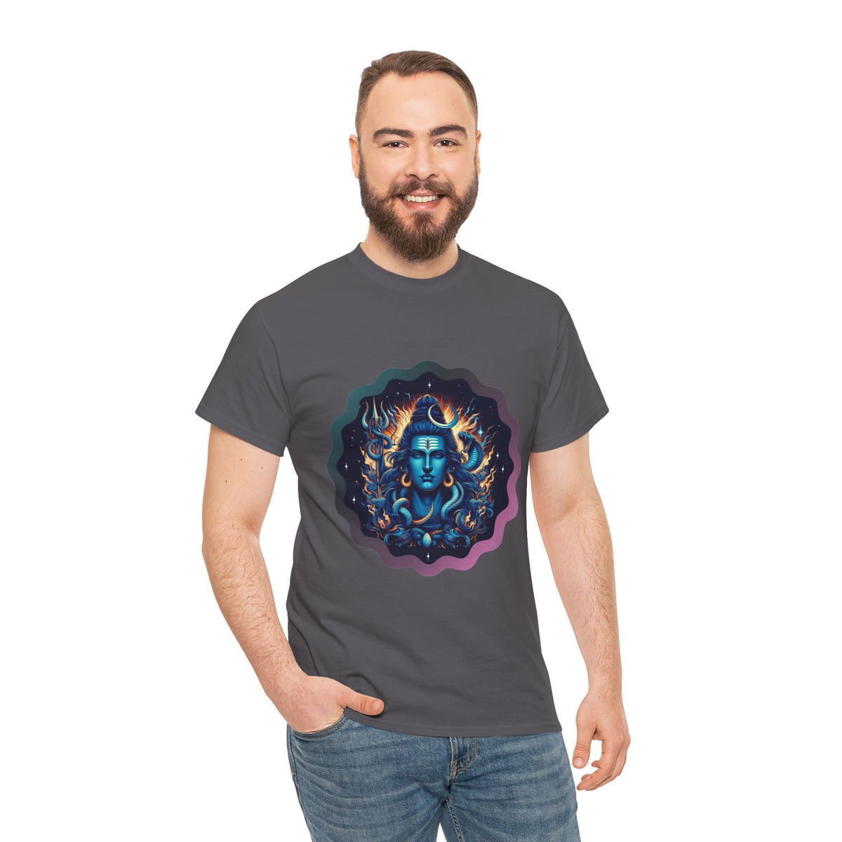 Lord Shiva Flame Graphic T-Shirt