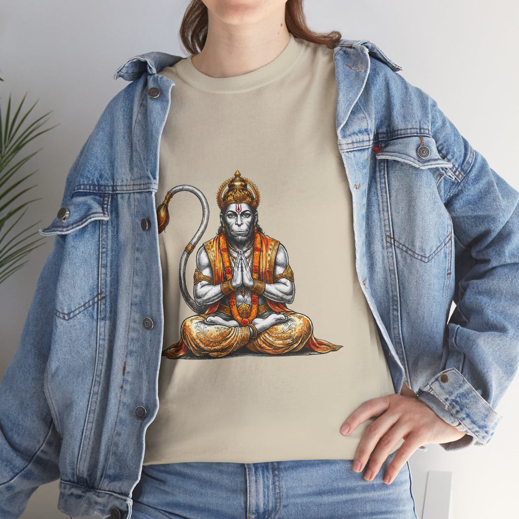 Hanuman Meditation T-Shirt – Inner Stillness & Spiritual Discipline Design
