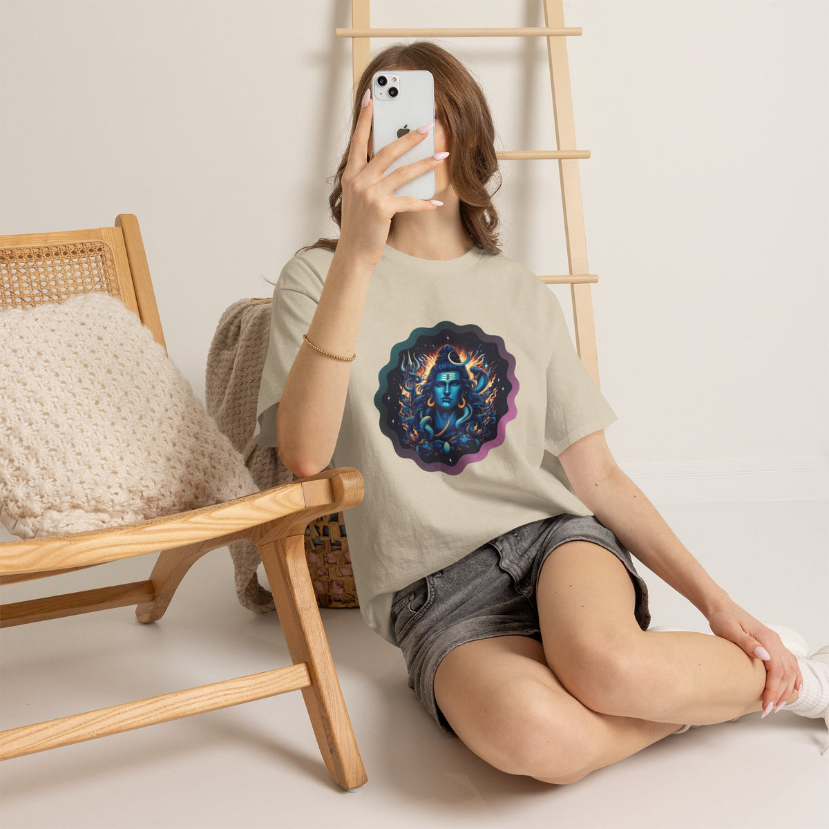 Lord Shiva Flame Graphic T-Shirt