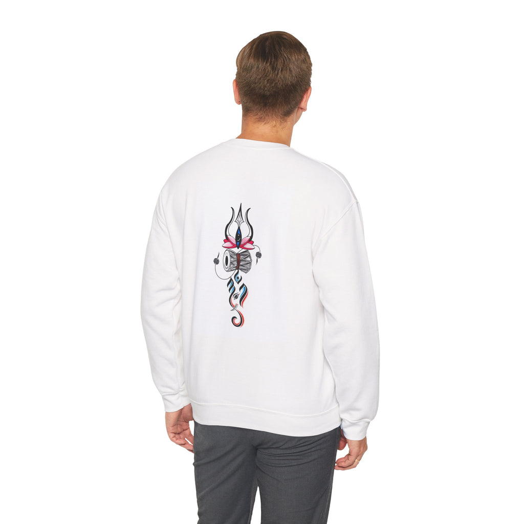 Shiva Trishul White Sweatshirt