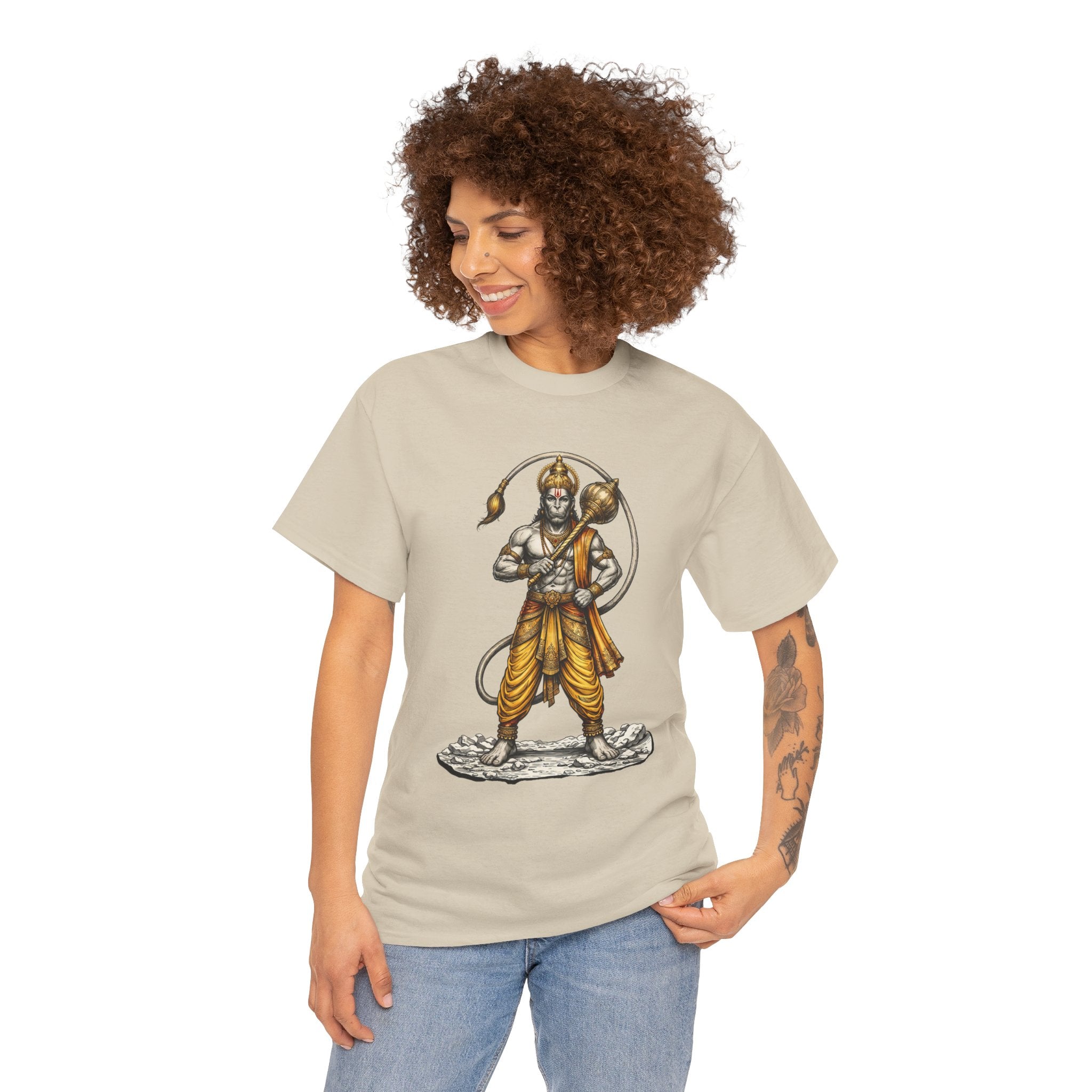 Veer Hanuman T-Shirt – Strength, Courage & Discipline Design