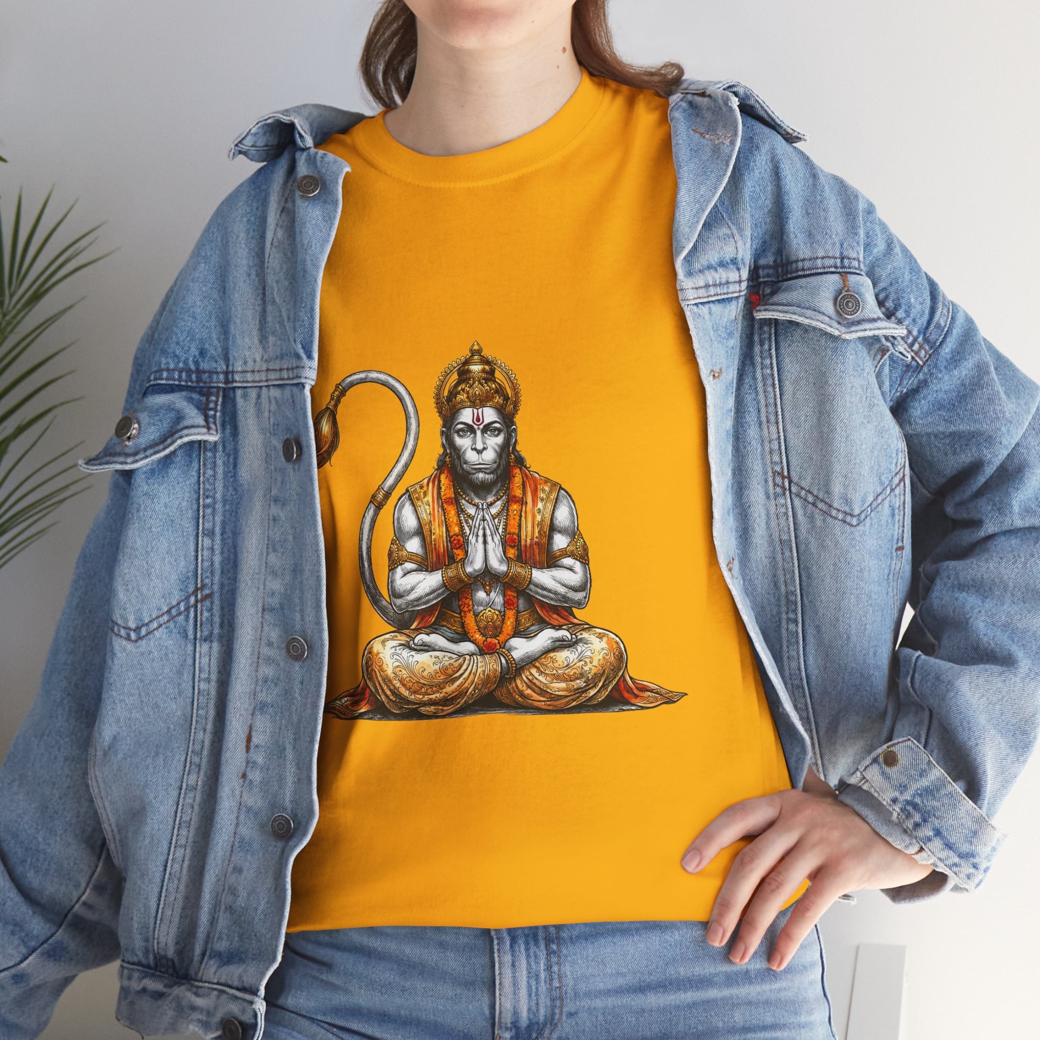 Hanuman Meditation T-Shirt – Inner Stillness & Spiritual Discipline Design