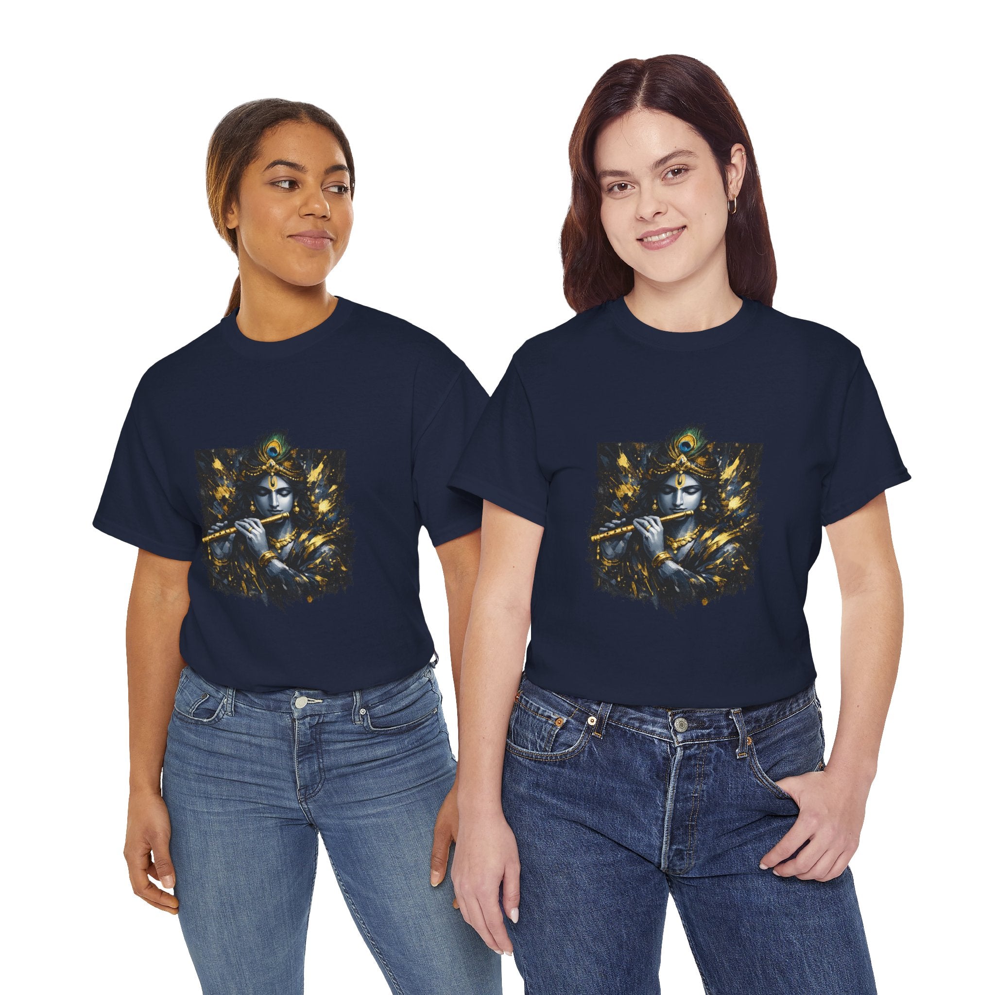 Krishna Black T-Shirt – Spiritual | Minimal Krishna