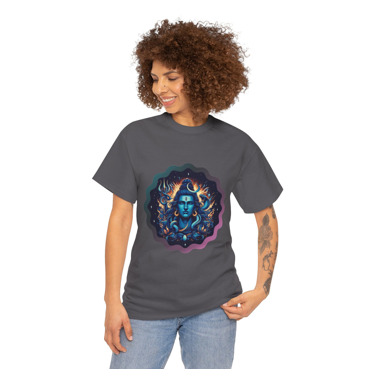 Lord Shiva Flame Graphic T-Shirt