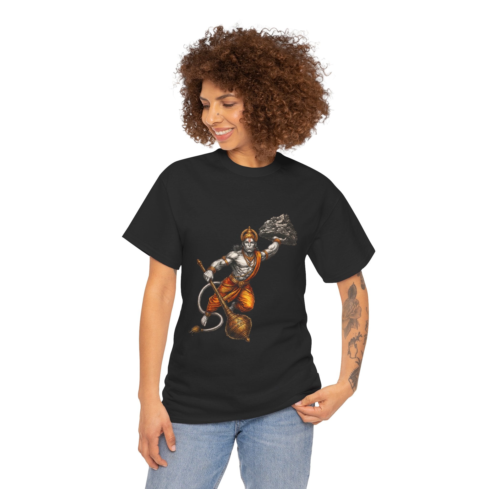 Hanuman Sanjeevani T-Shirt – Strength in Action & Devotion Design