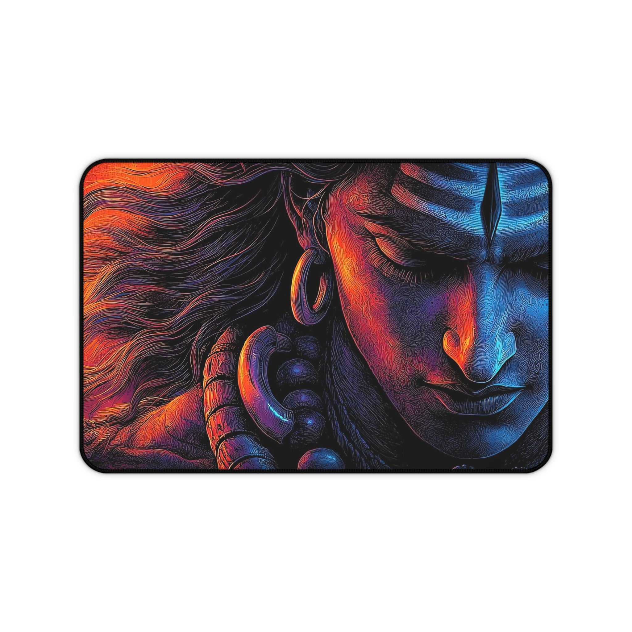 Shiva Desk Mat — Vibrant Meditative Office Mouse Pad