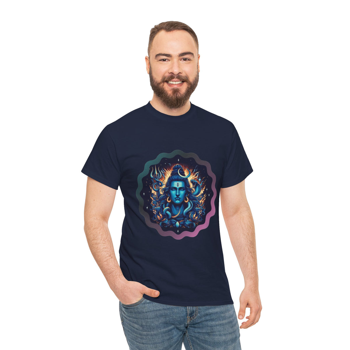 Lord Shiva Flame Graphic T-Shirt