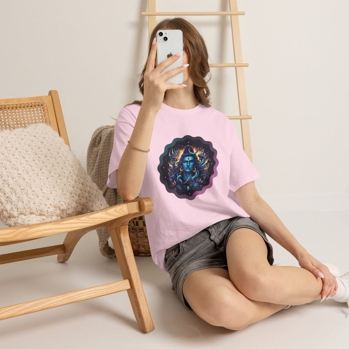 Lord Shiva Flame Graphic T-Shirt