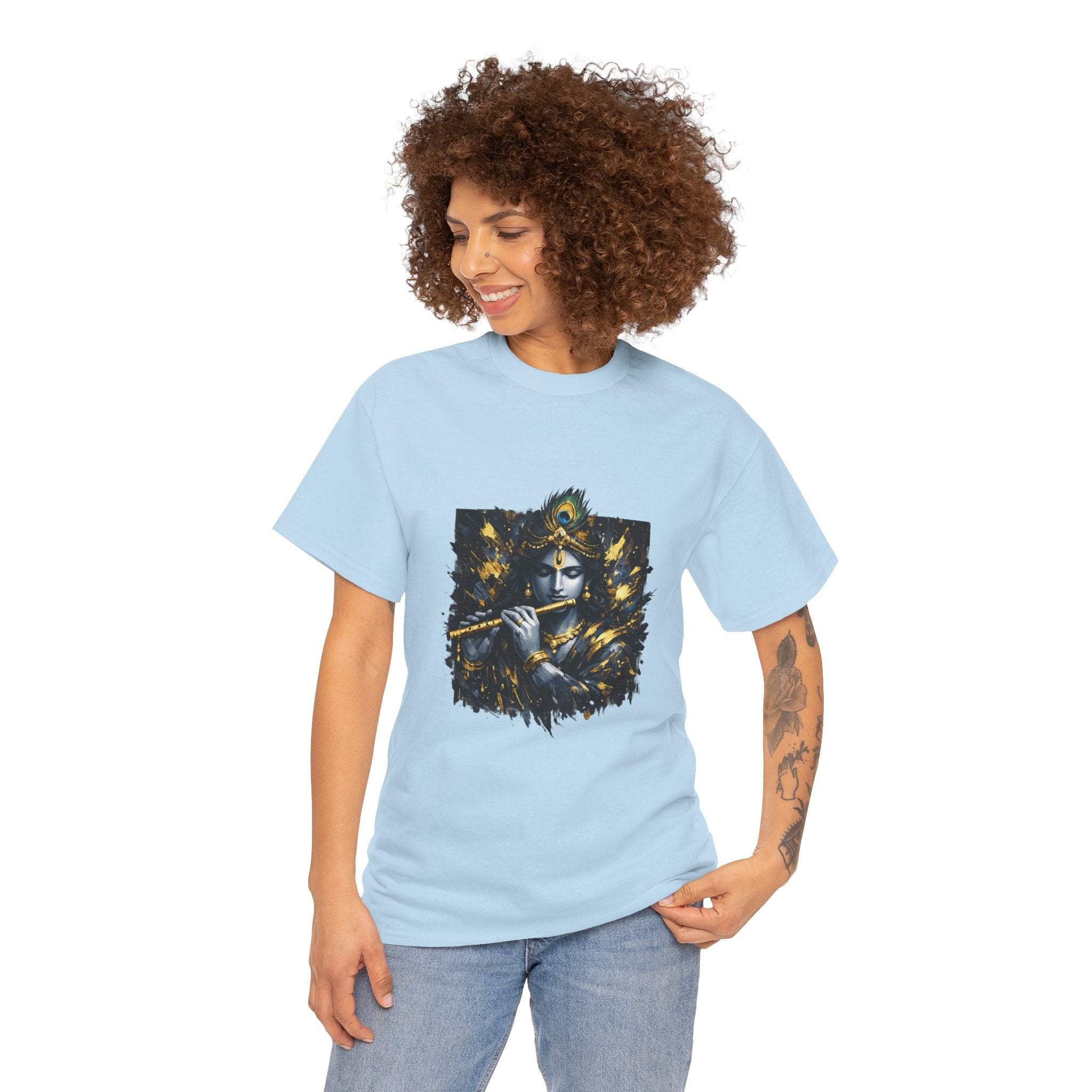 Krishna Black T-Shirt – Spiritual | Minimal Krishna