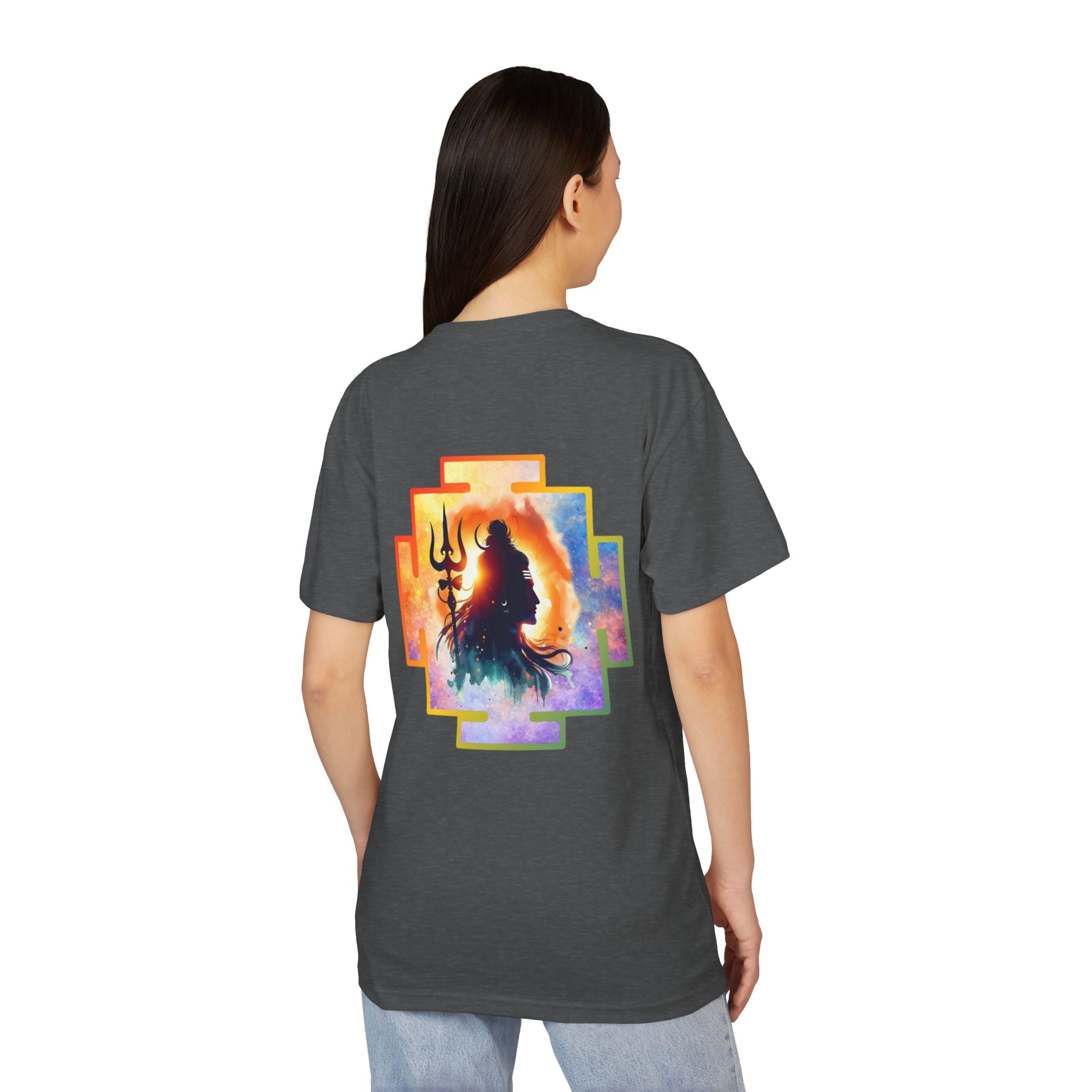 Shiva Cosmic Yantra Suede T-Shirt