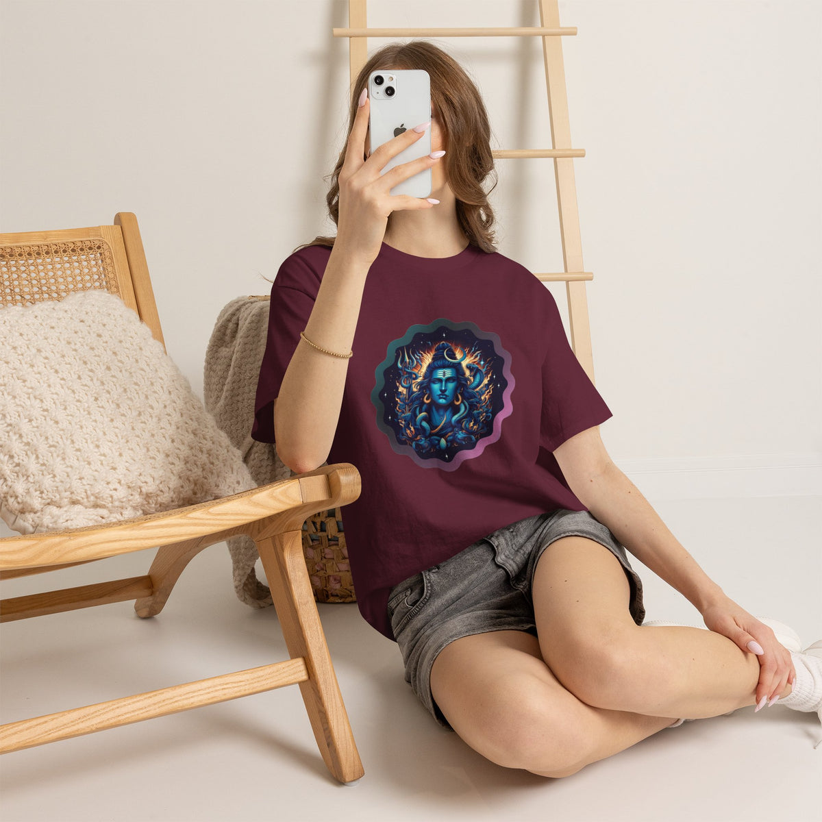 Lord Shiva Flame Graphic T-Shirt