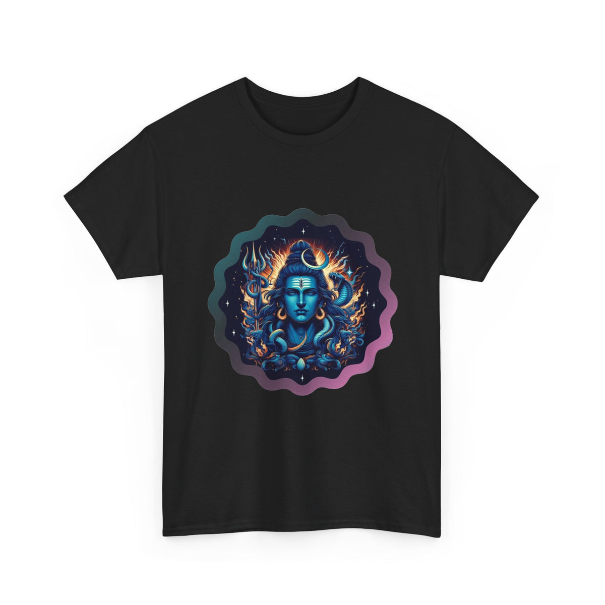 Lord Shiva Flame Graphic T-Shirt