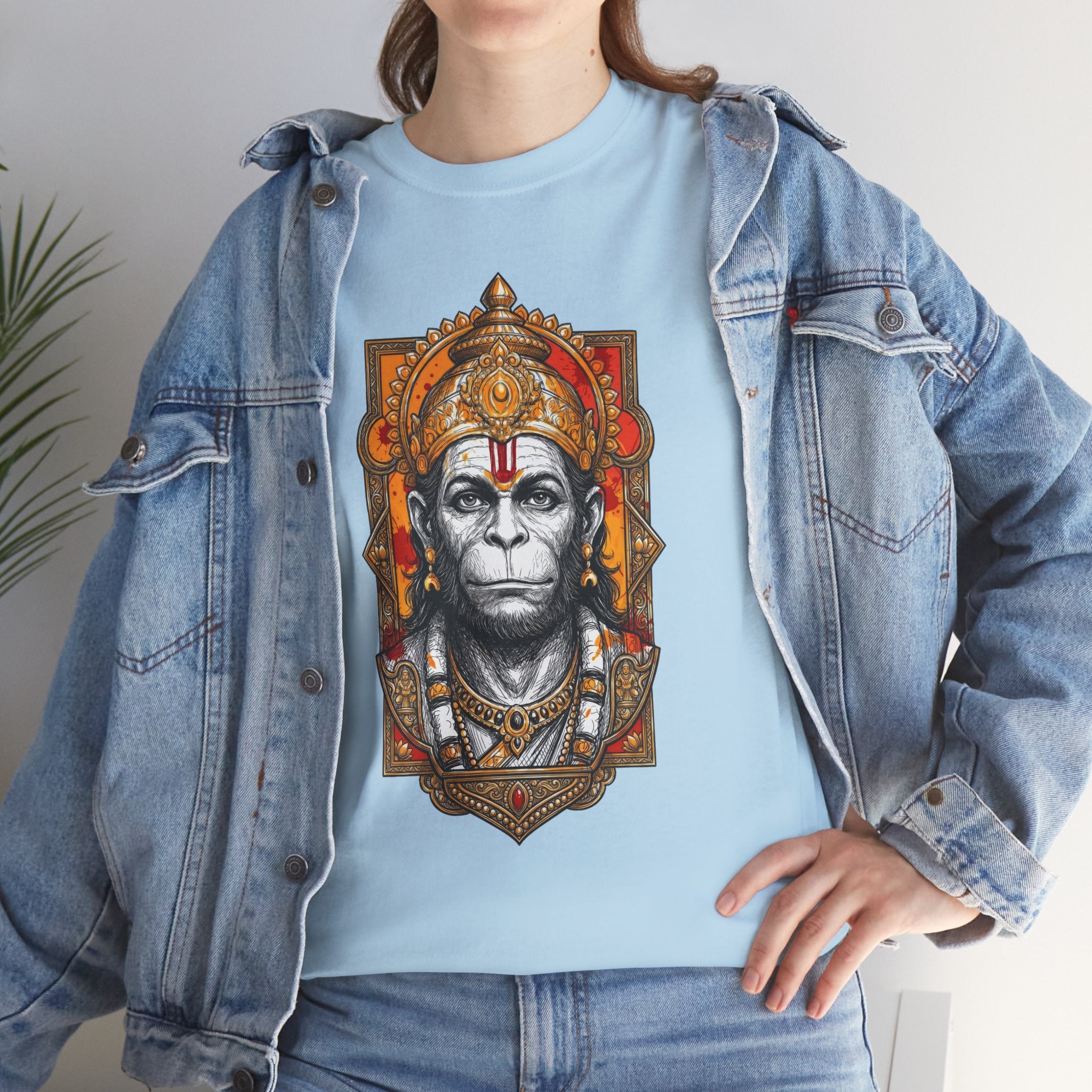 Hanuman The Watcher T-Shirt – Calm Strength & Inner Awareness Design