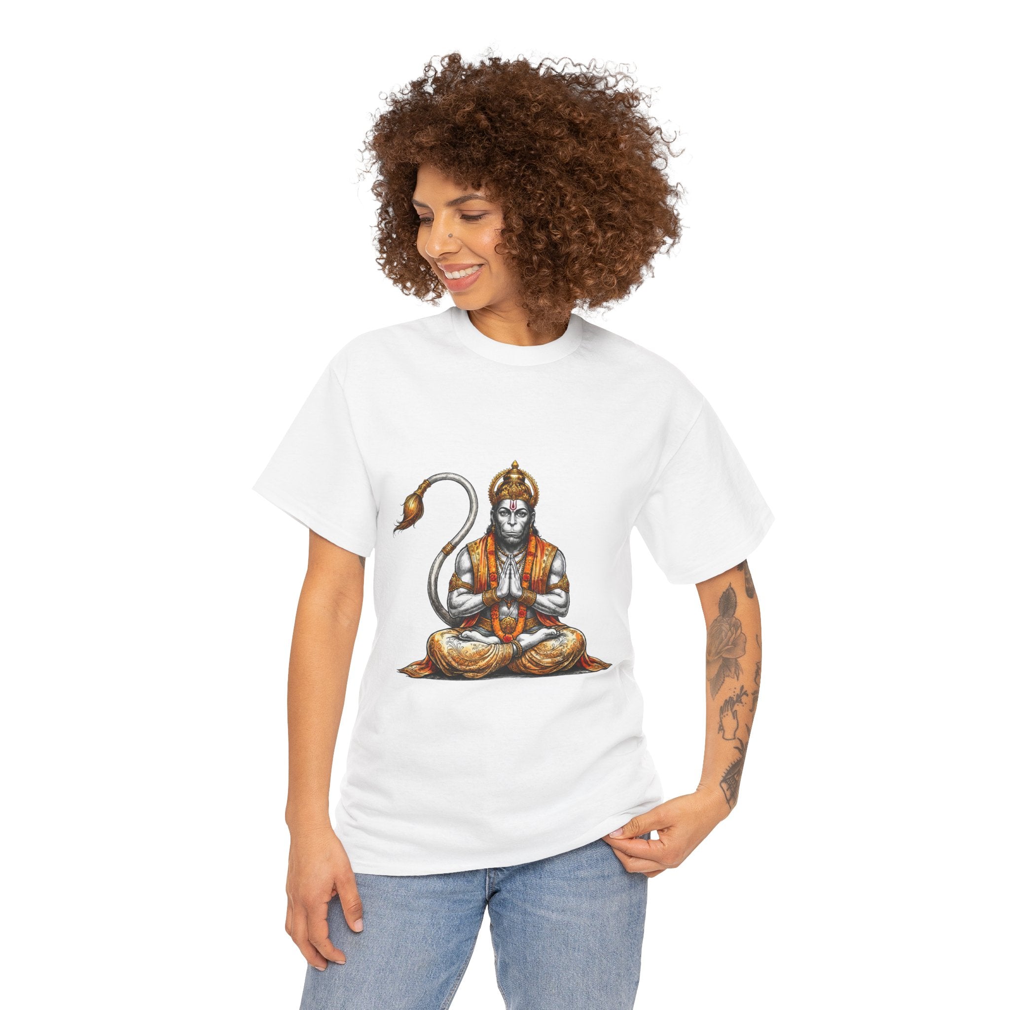 Hanuman Meditation T-Shirt – Inner Stillness & Spiritual Discipline Design