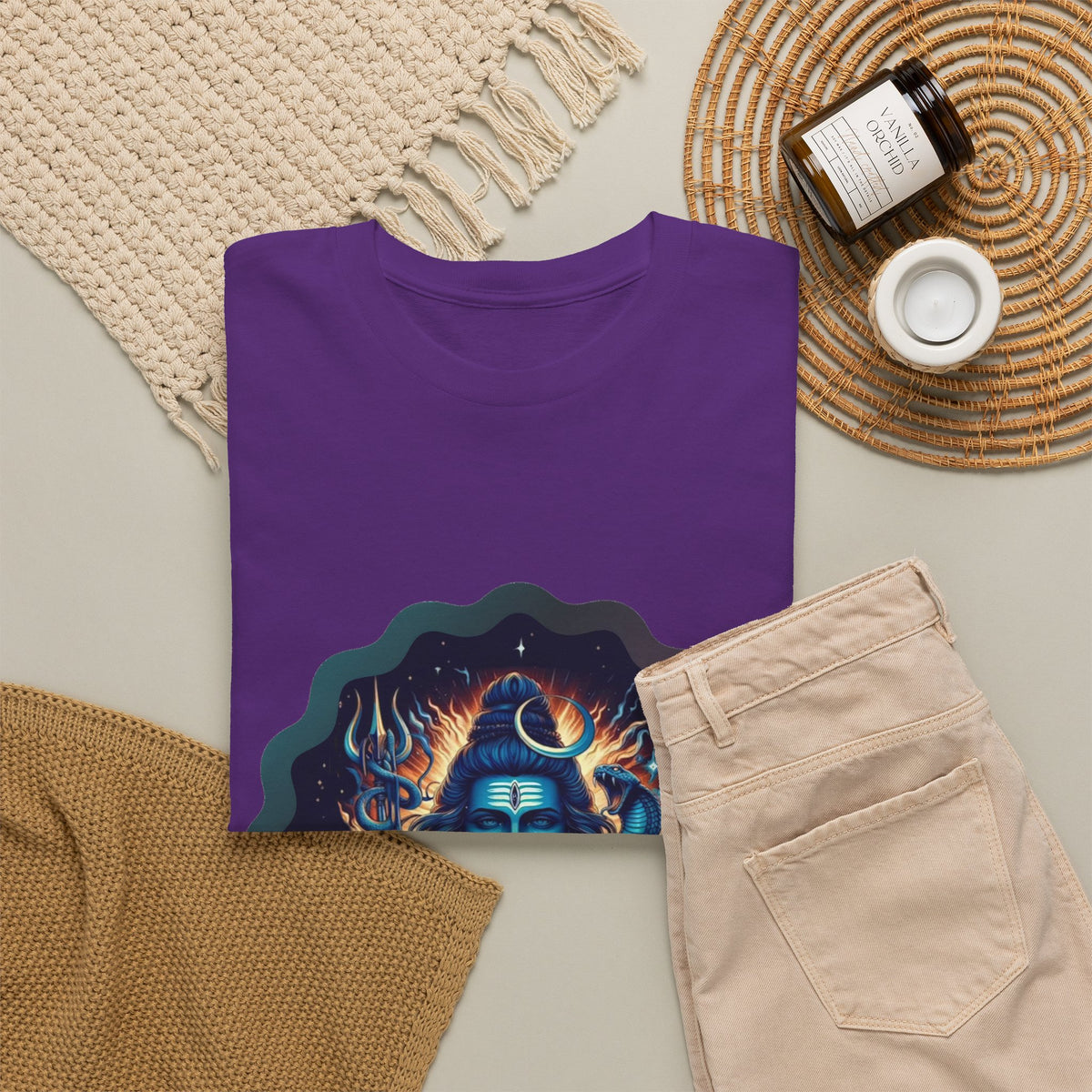 Lord Shiva Flame Graphic T-Shirt