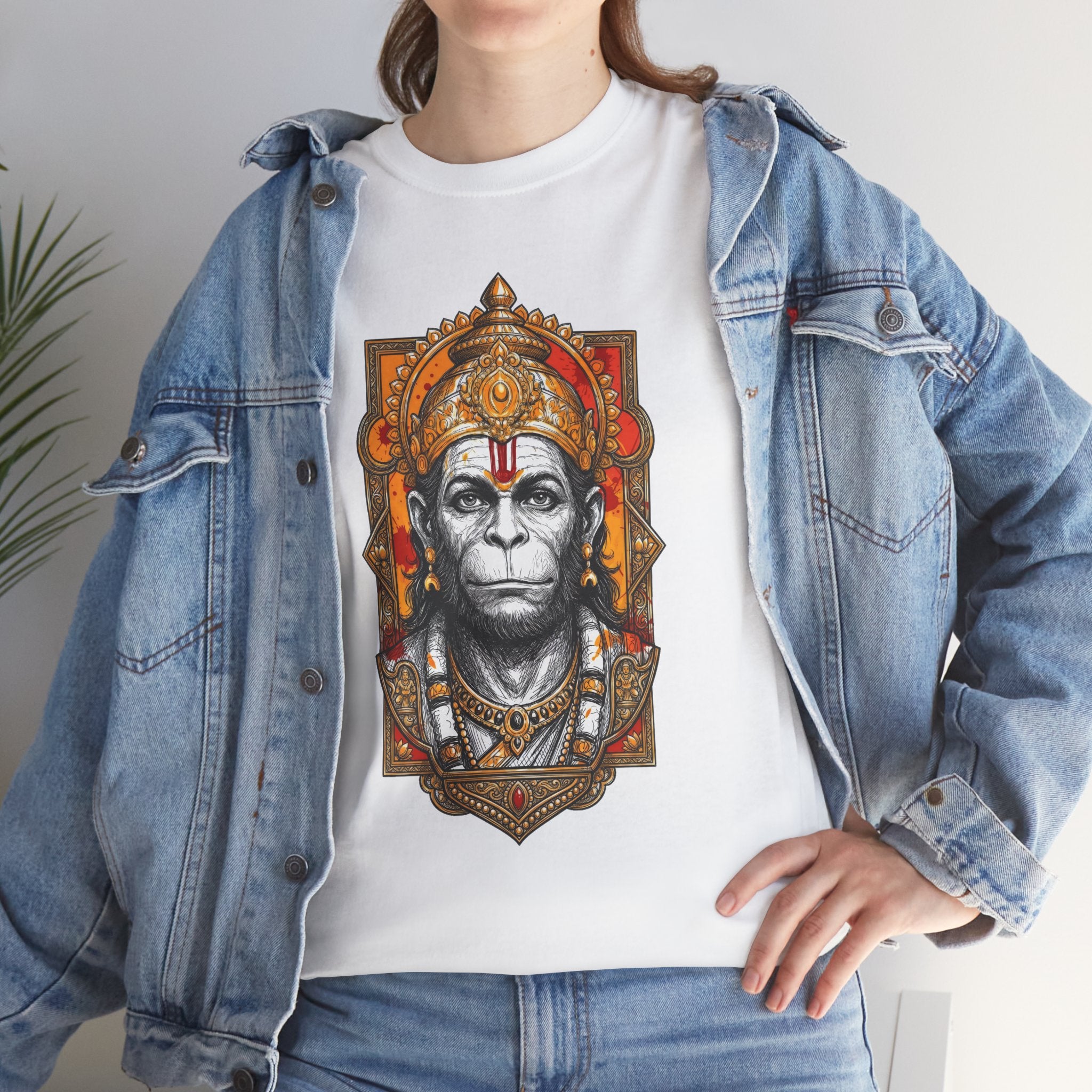 Hanuman The Watcher T-Shirt – Calm Strength & Inner Awareness Design