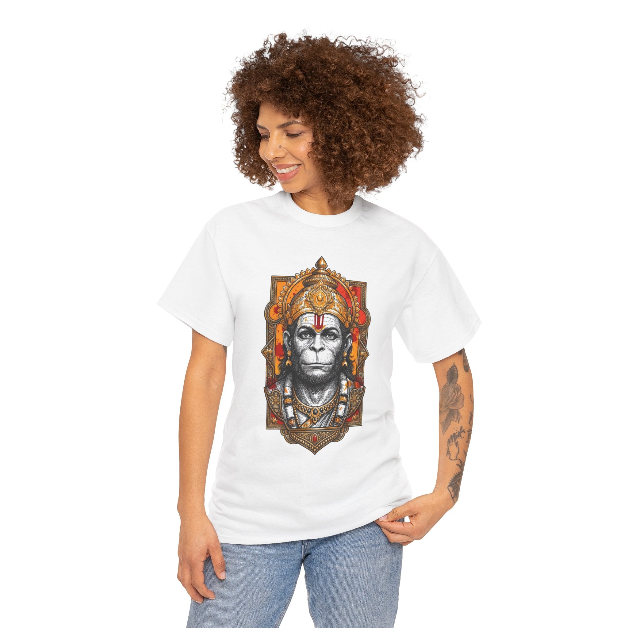 Hanuman The Watcher T-Shirt – Calm Strength & Inner Awareness Design