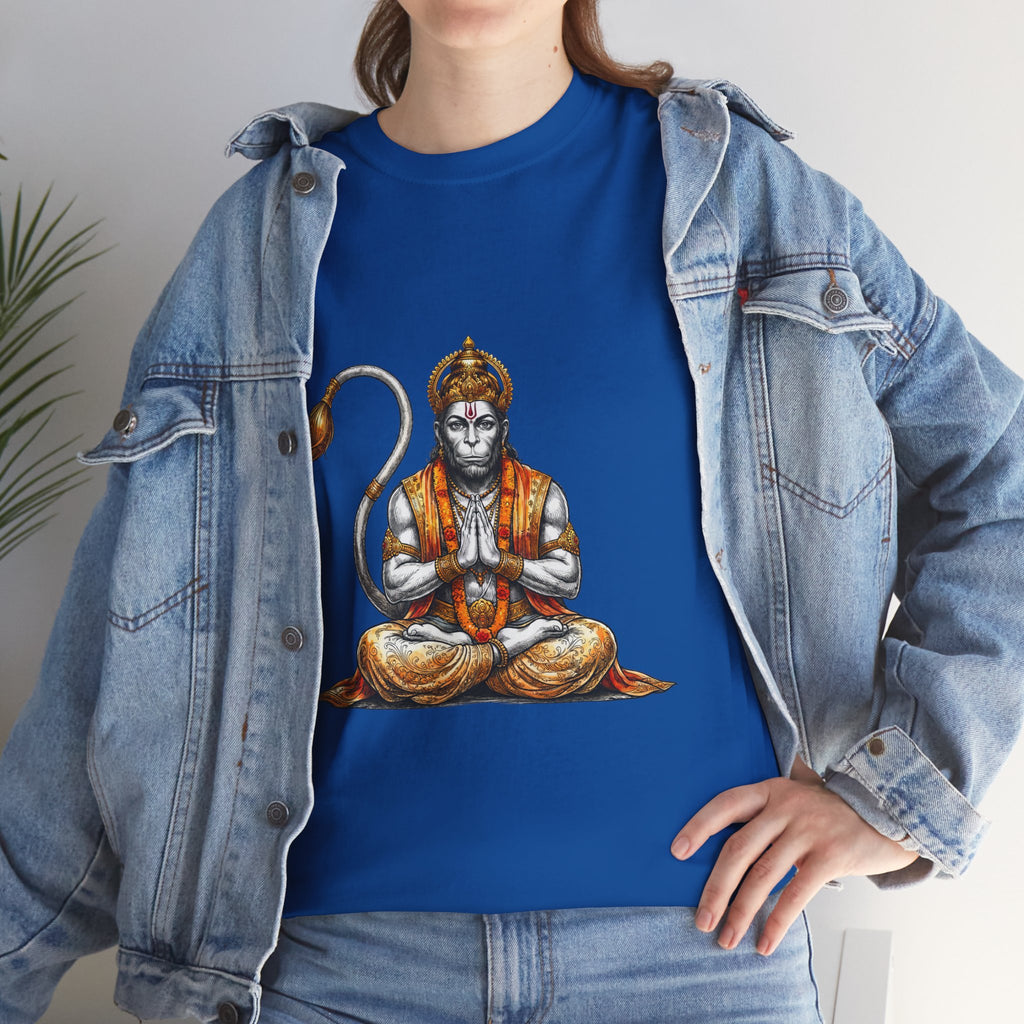 Hanuman Meditation T-Shirt – Inner Stillness & Spiritual Discipline Design