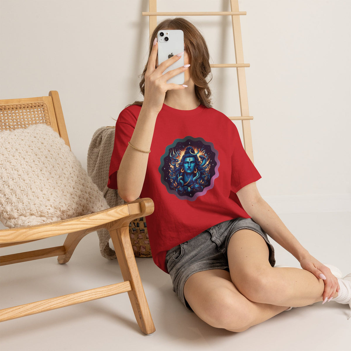 Lord Shiva Flame Graphic T-Shirt