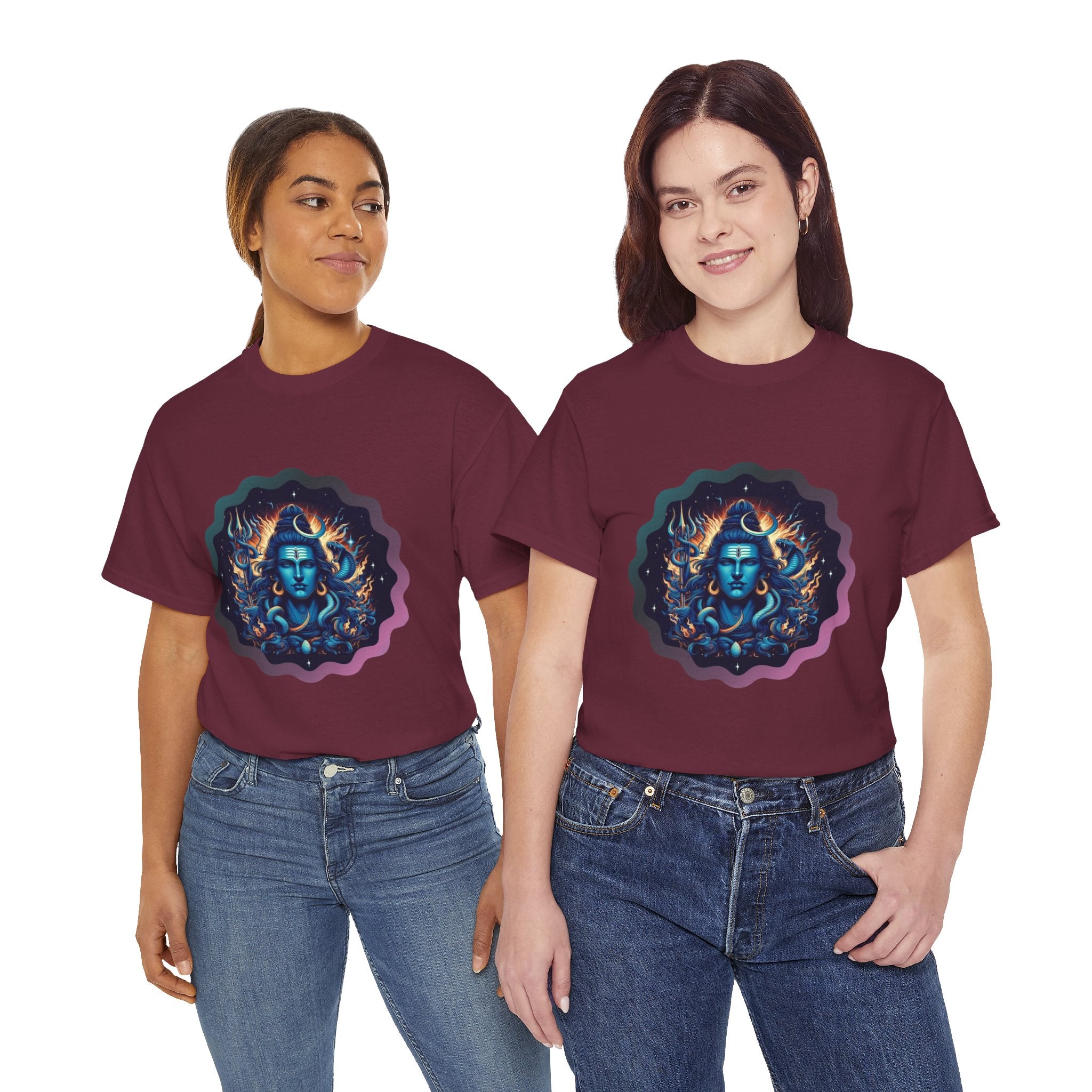 Lord Shiva Flame Graphic T-Shirt