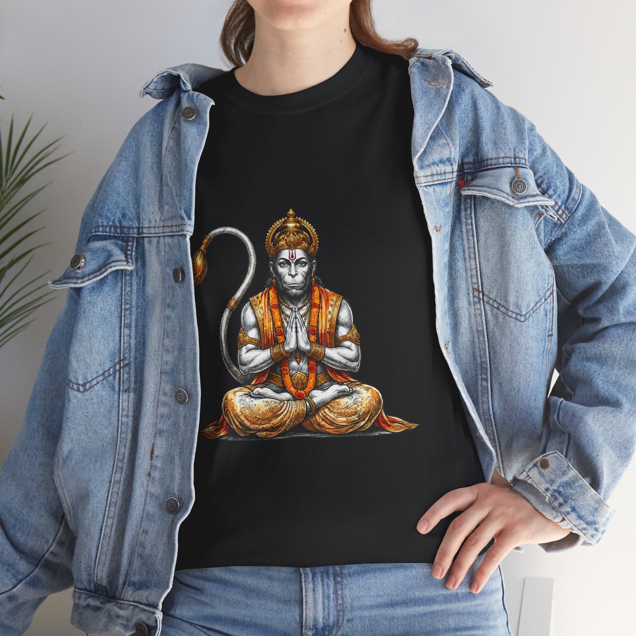 Hanuman Meditation T-Shirt – Inner Stillness & Spiritual Discipline Design