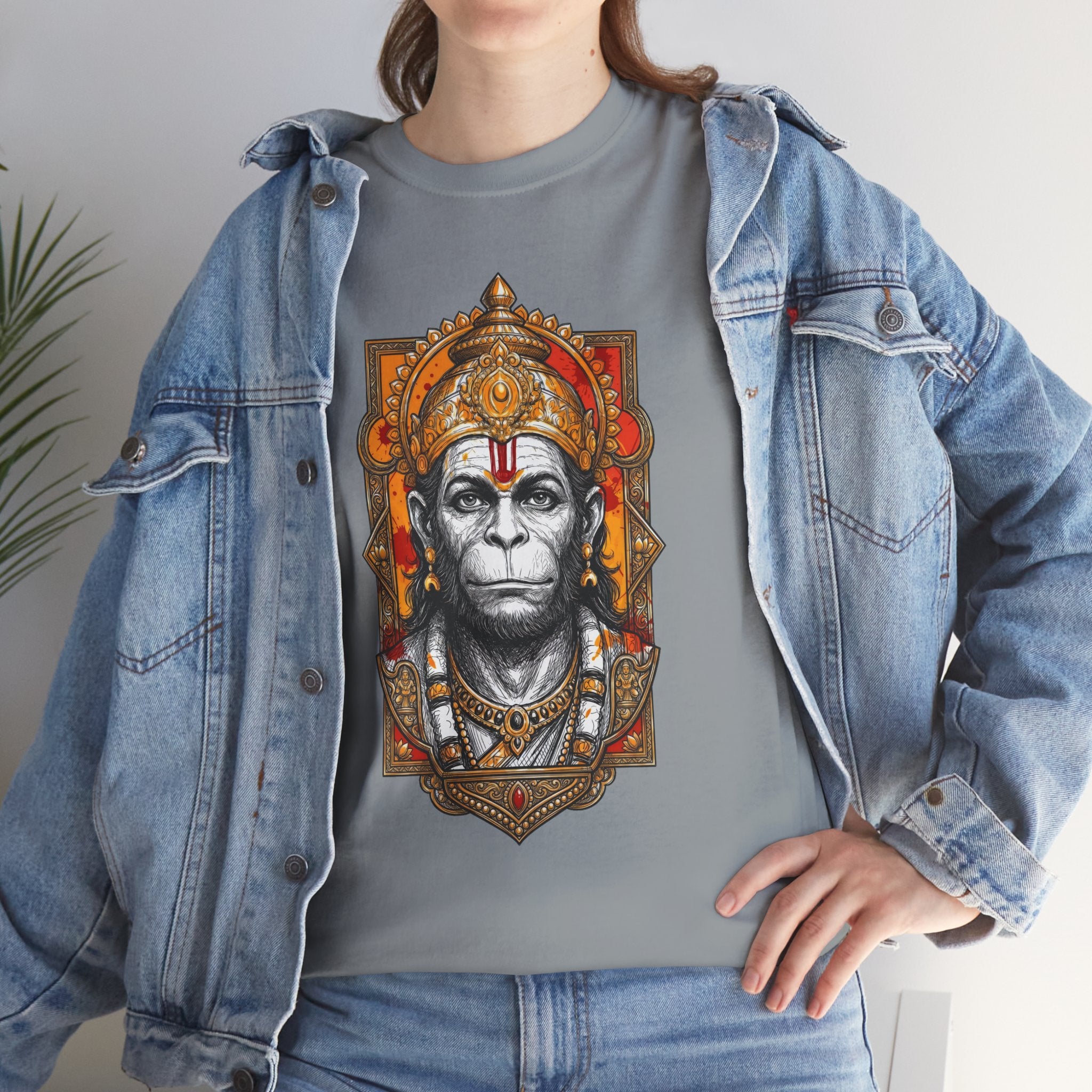 Hanuman The Watcher T-Shirt – Calm Strength & Inner Awareness Design