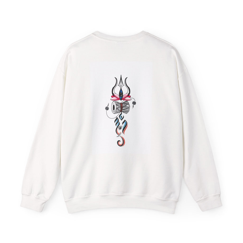 Shiva Trishul White Sweatshirt