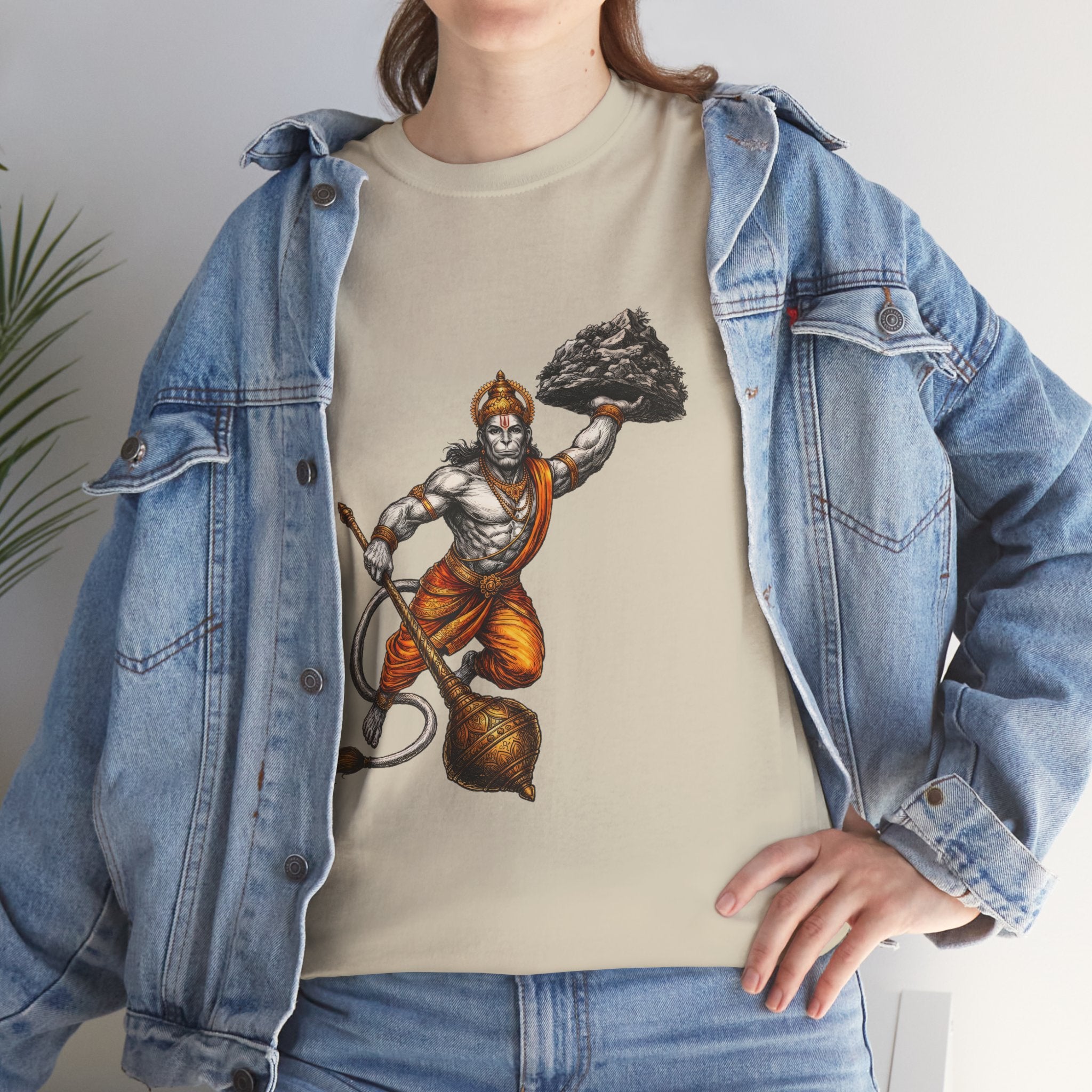 Hanuman Sanjeevani T-Shirt – Strength in Action & Devotion Design