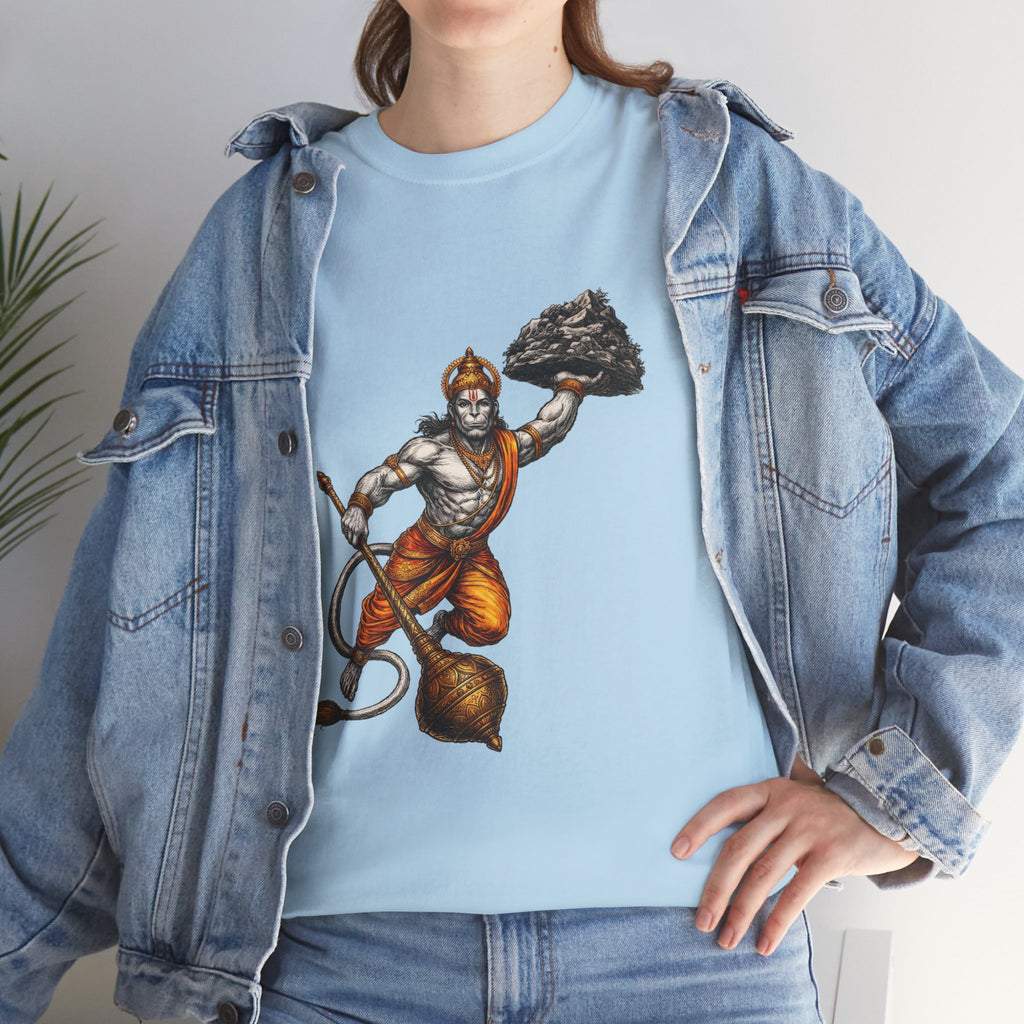 Hanuman Sanjeevani T-Shirt – Strength in Action & Devotion Design