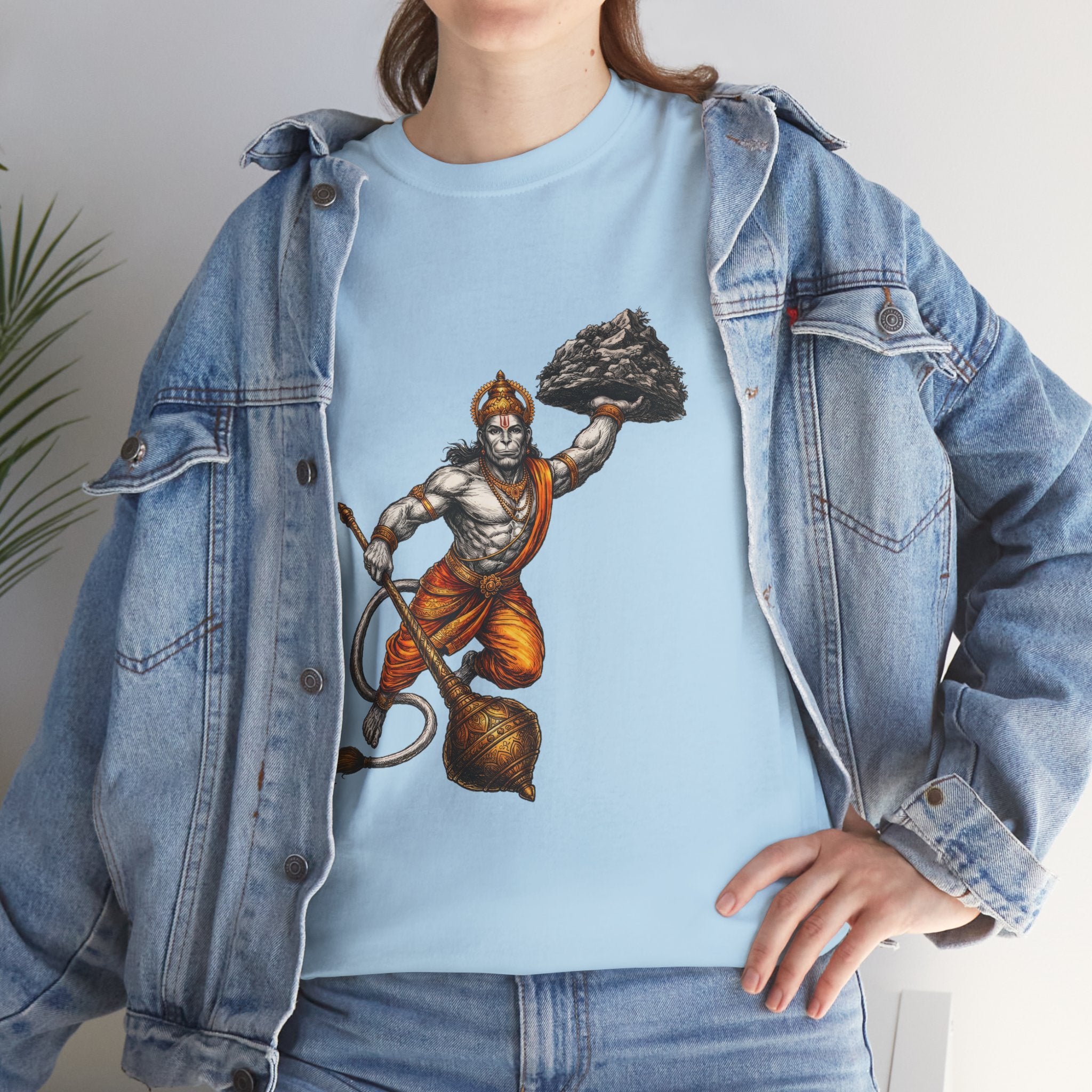 Hanuman Sanjeevani T-Shirt – Strength in Action & Devotion Design