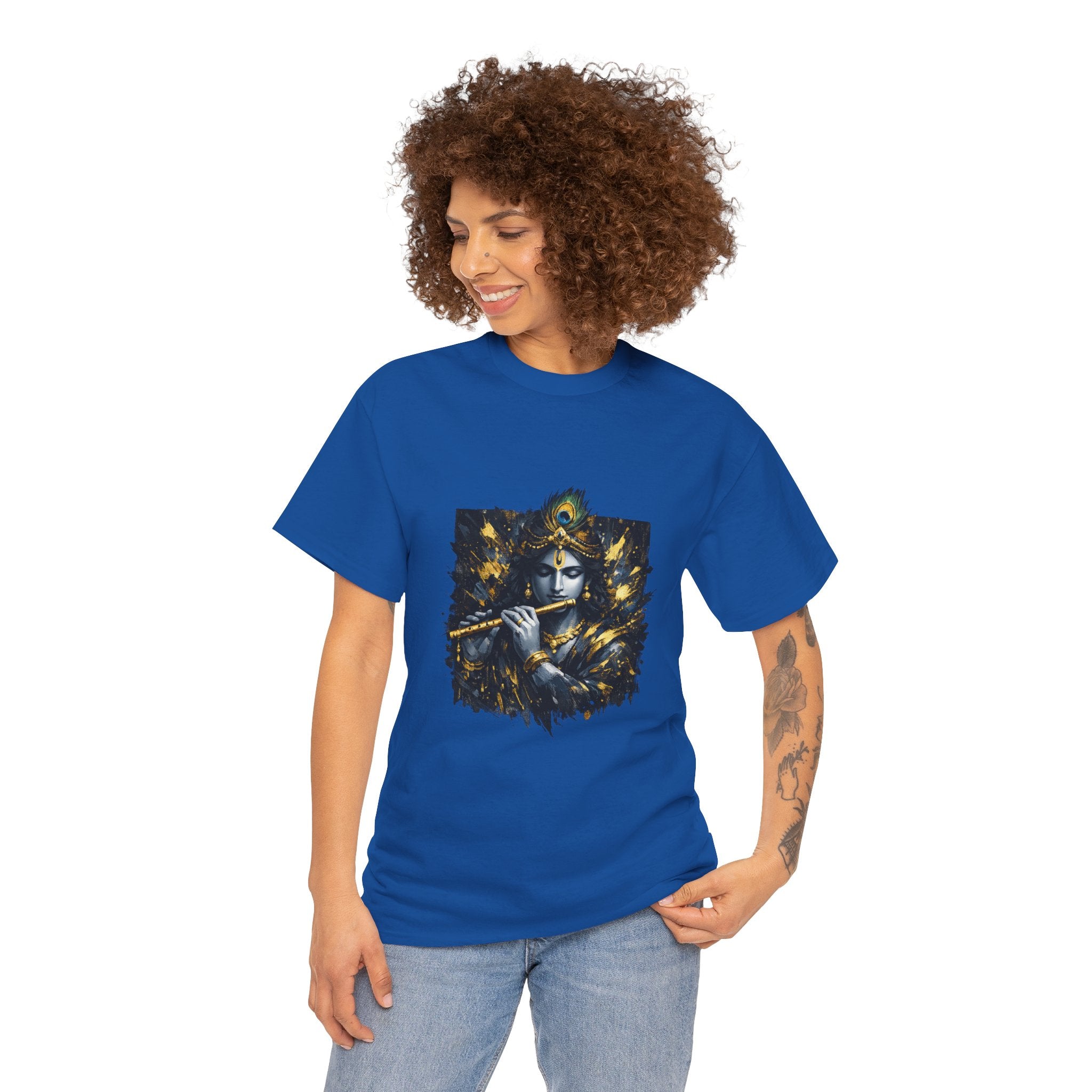 Krishna Black T-Shirt – Spiritual | Minimal Krishna