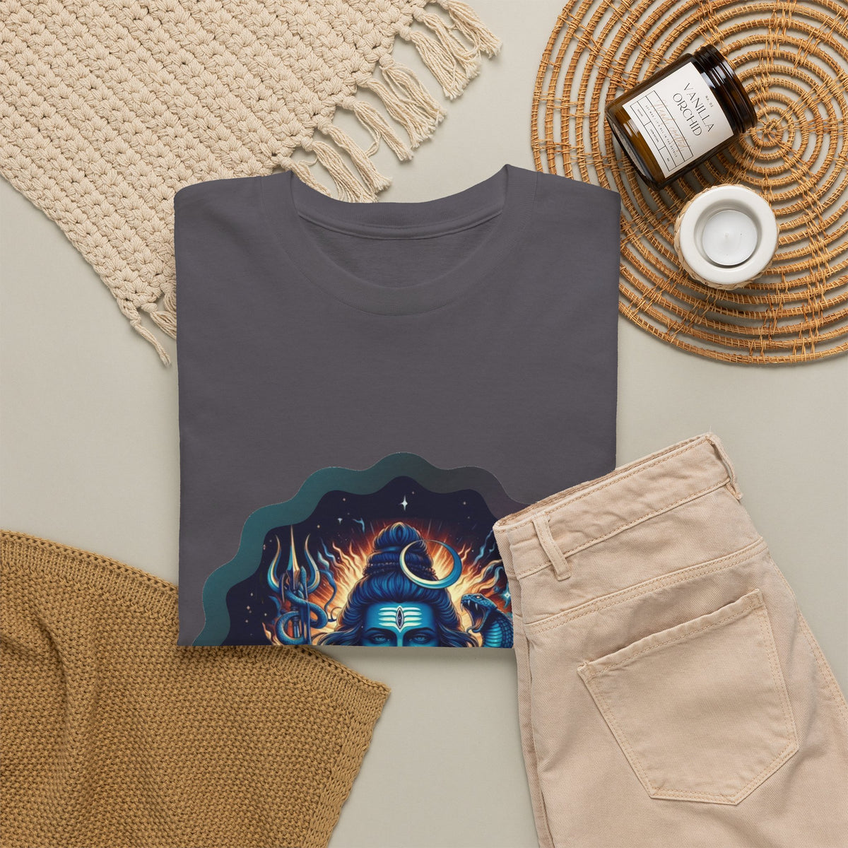 Lord Shiva Flame Graphic T-Shirt