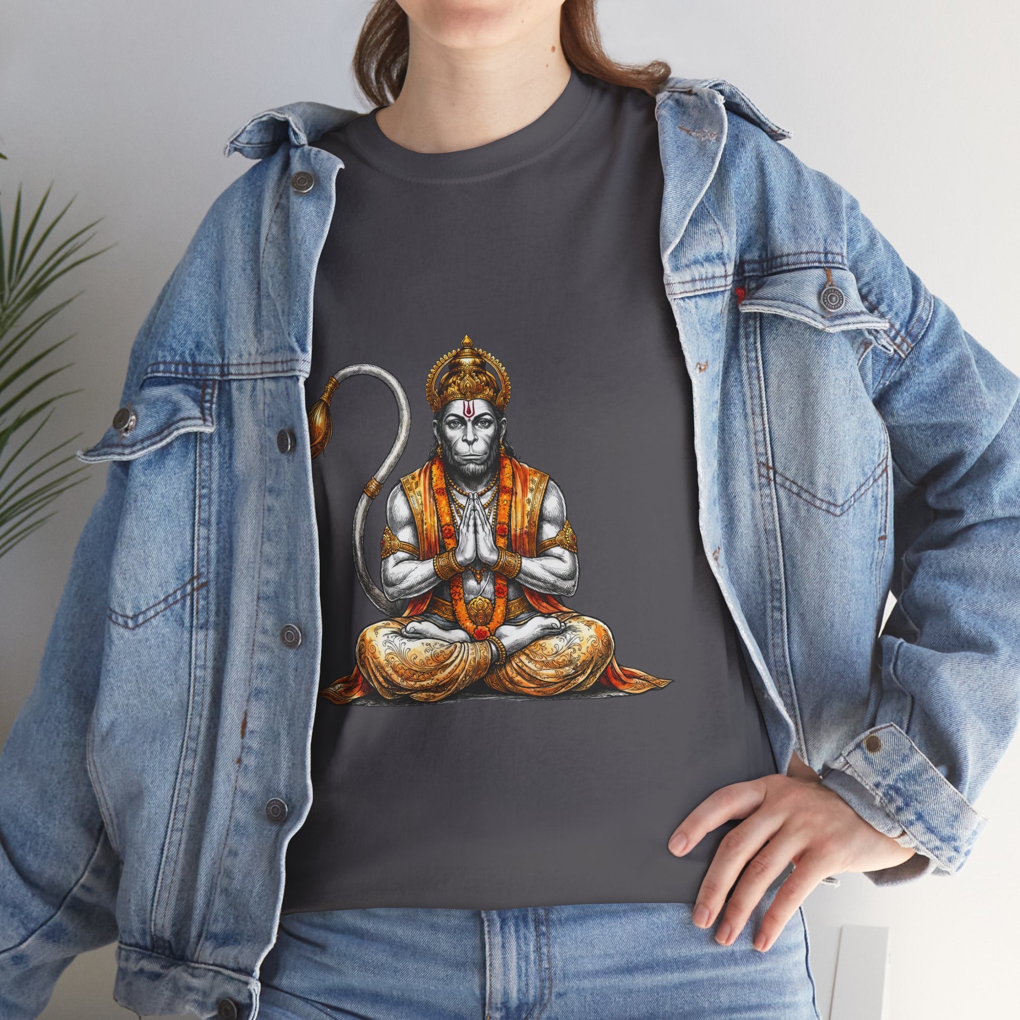 Hanuman Meditation T-Shirt – Inner Stillness & Spiritual Discipline Design