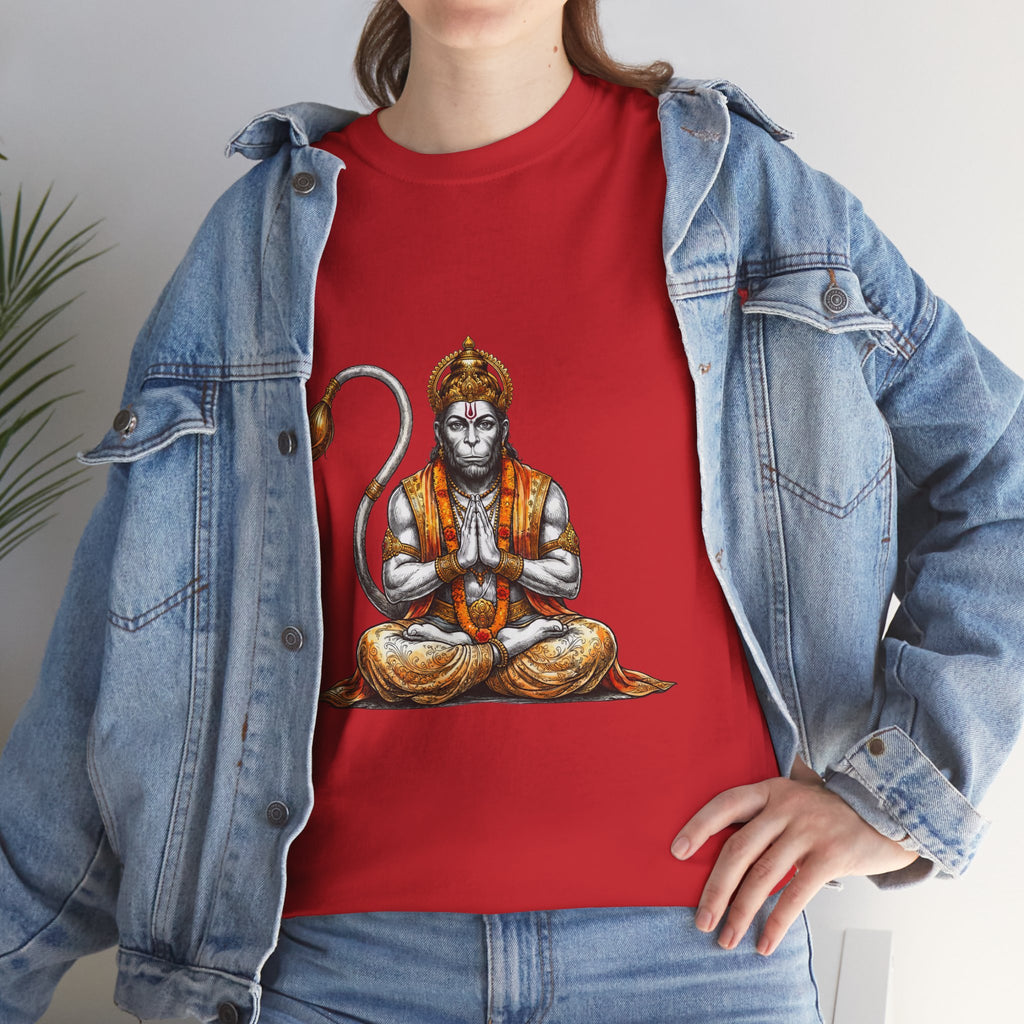 Hanuman Meditation T-Shirt – Inner Stillness & Spiritual Discipline Design