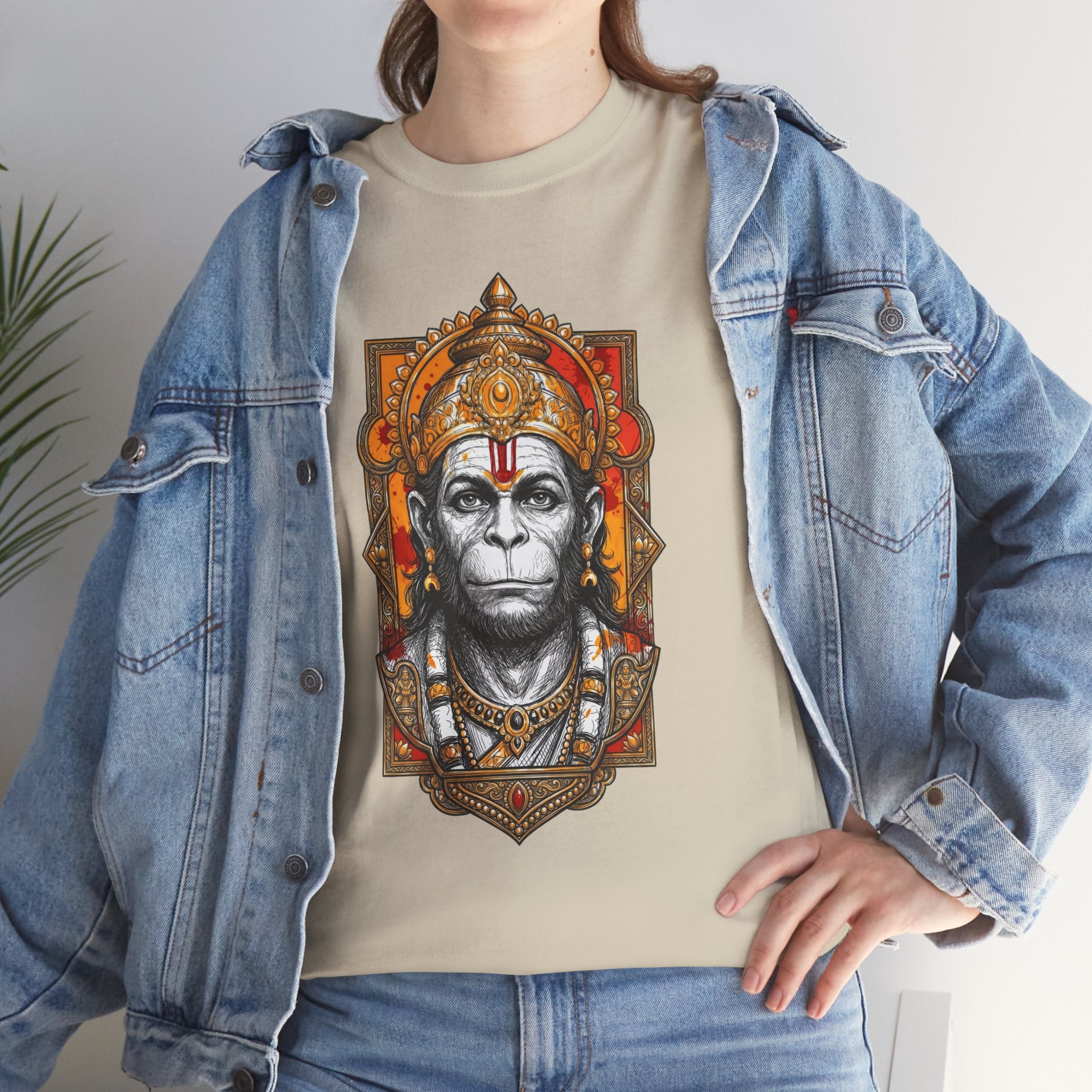 Hanuman The Watcher T-Shirt – Calm Strength & Inner Awareness Design