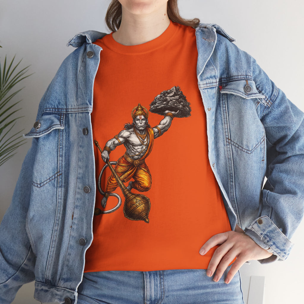 Hanuman Sanjeevani T-Shirt – Strength in Action & Devotion Design