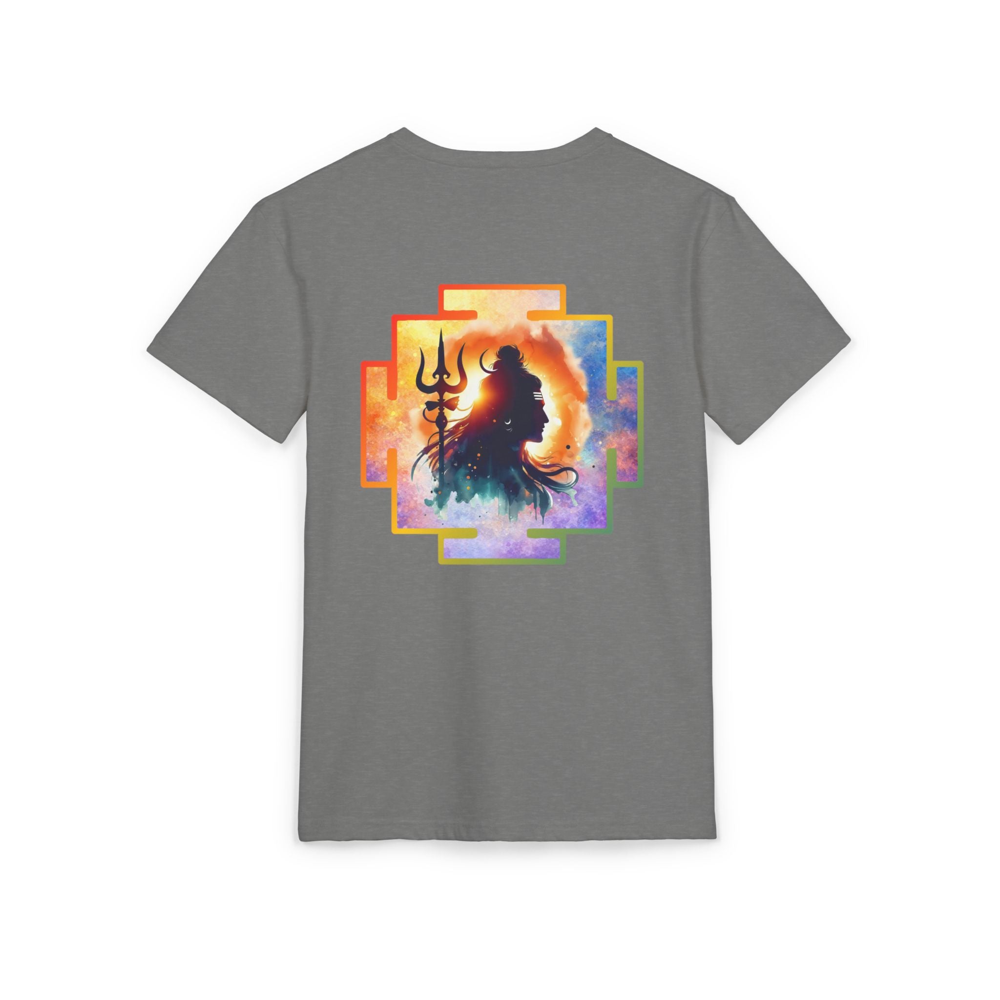 Shiva Cosmic Yantra Suede T-Shirt