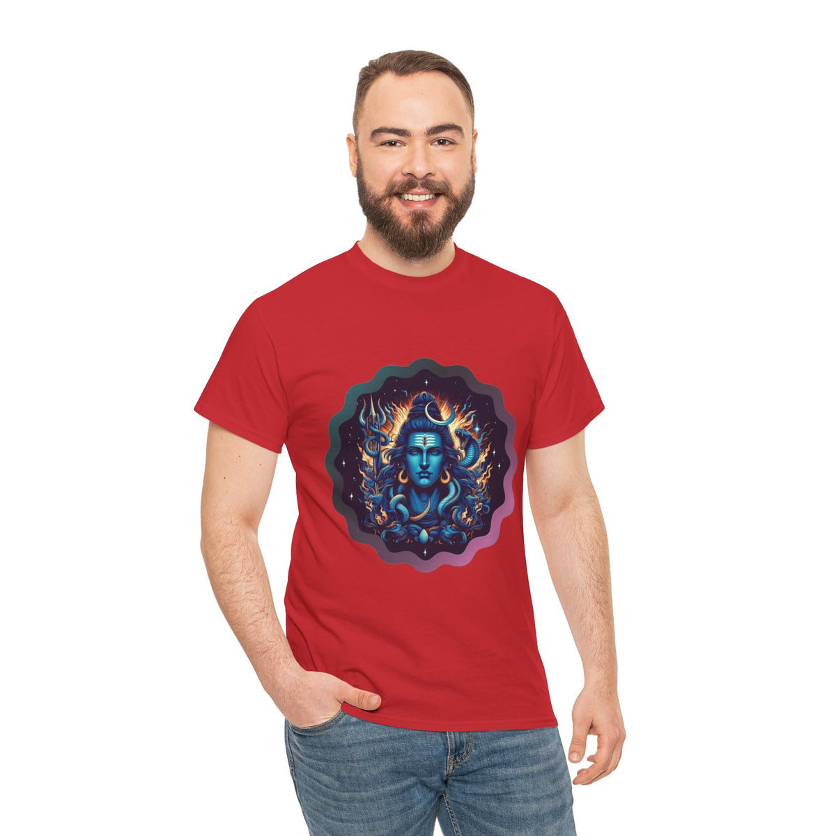 Lord Shiva Flame Graphic T-Shirt