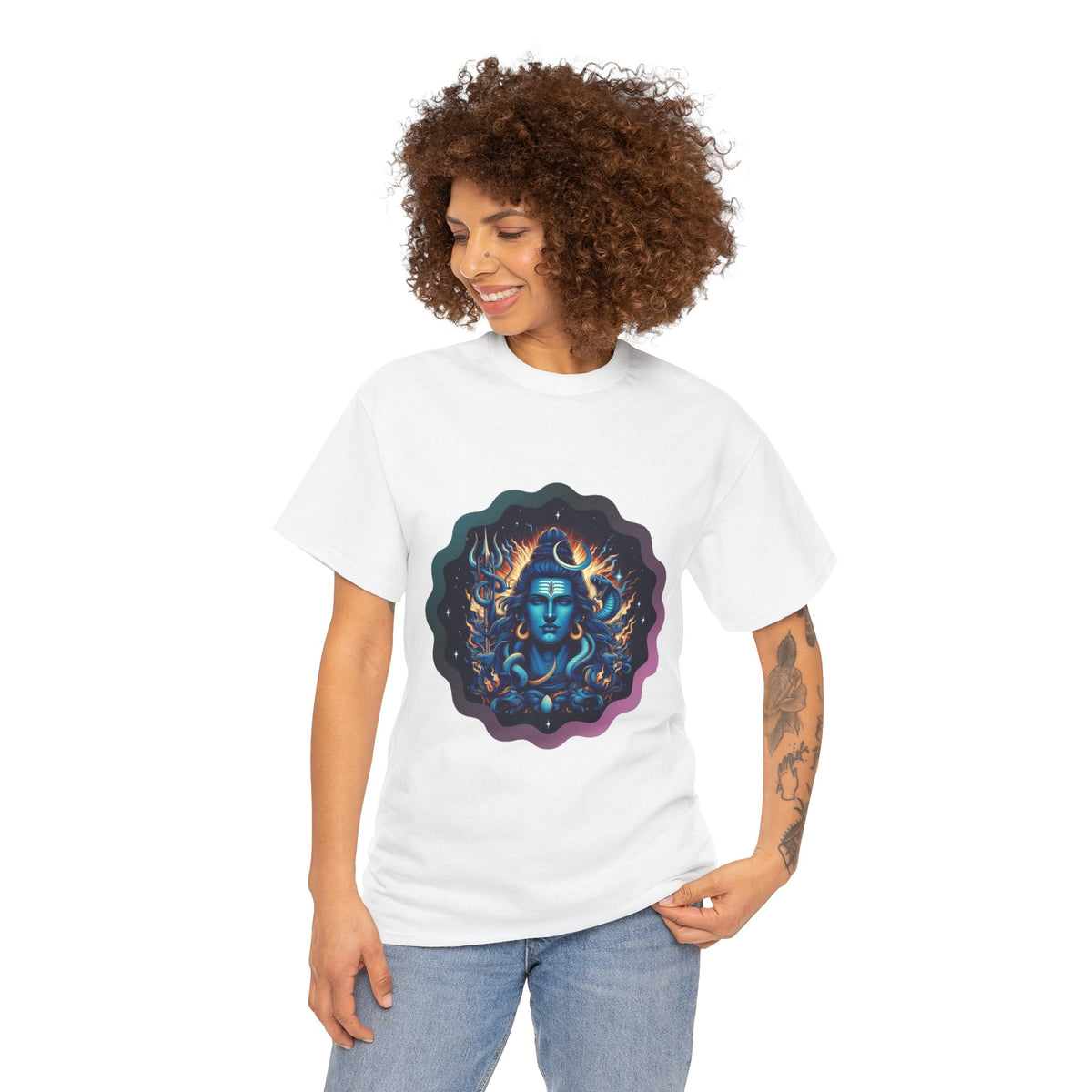 Lord Shiva Flame Graphic T-Shirt