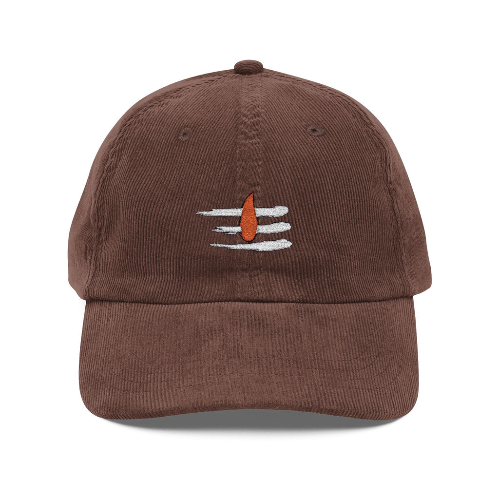 Shiva Tripundra Corduroy Embroidered Cap