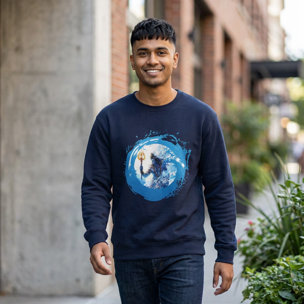 Mythic Shiva Trident Artwork — Crewneck Sweatshirt