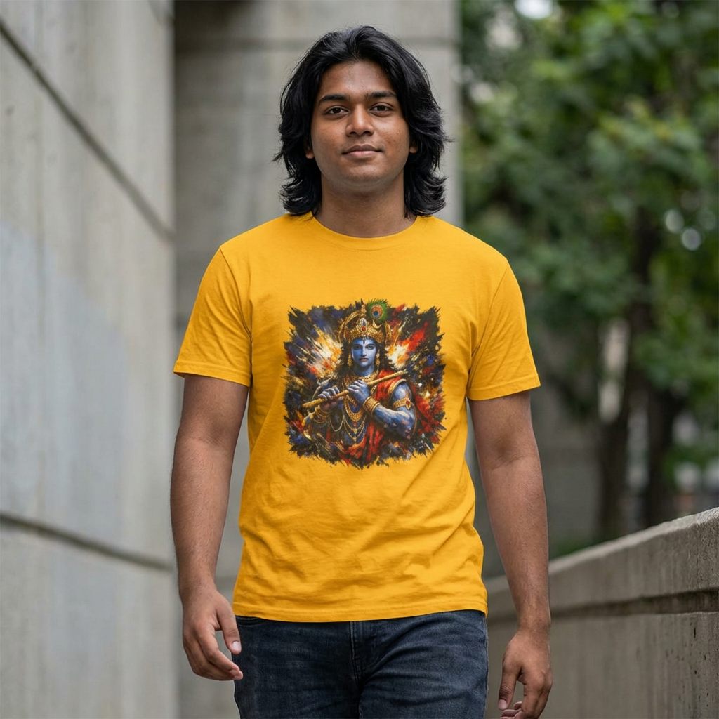 Krishna Warrior T-Shirt – | Spiritual Strength Shirt