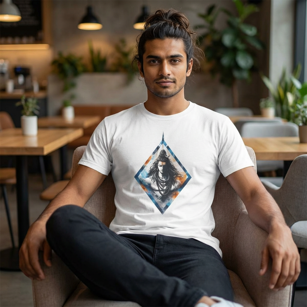 Mahadev Minimal T-Shirt - Shiva Third Eye, Awareness & Power Tee