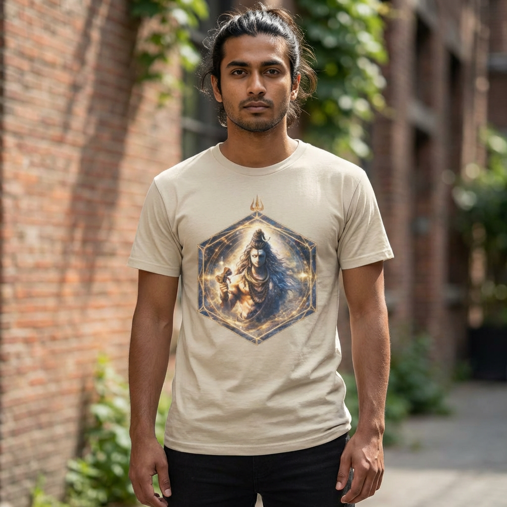 Shiva Damaru T-Shirt - Om Sound, Vibration & Spiritual Energy Tee