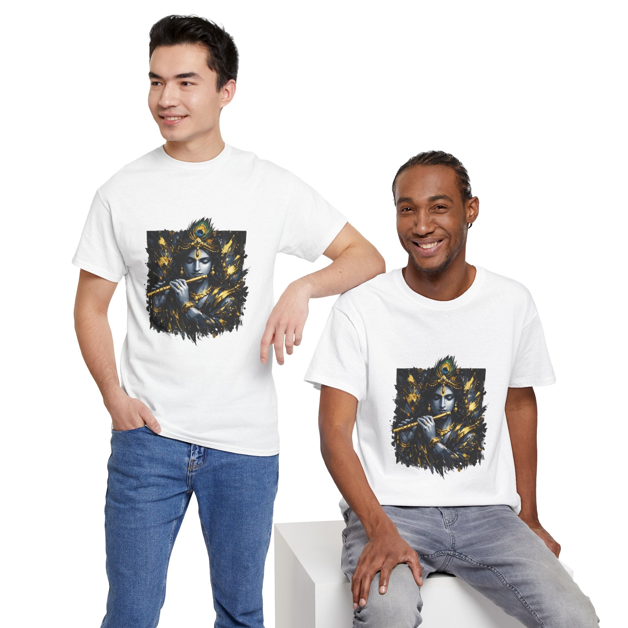 Krishna Black T-Shirt – Spiritual | Minimal Krishna