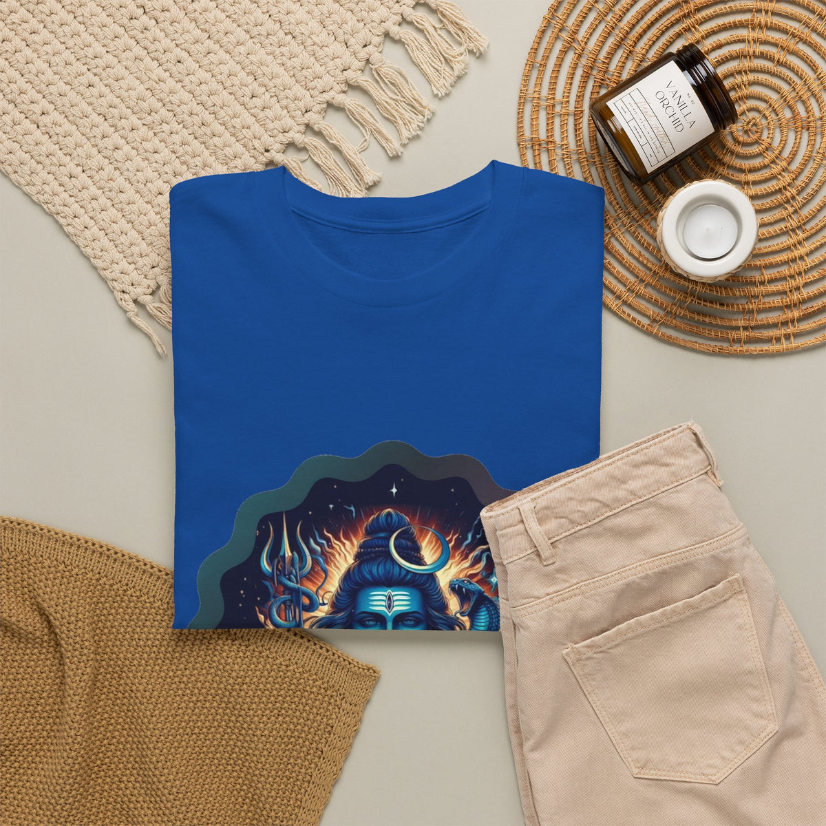 Lord Shiva Flame Graphic T-Shirt