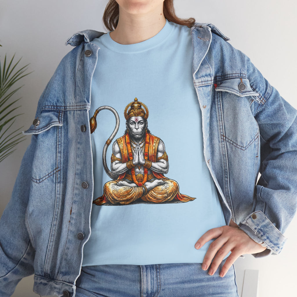 Hanuman Meditation T-Shirt – Inner Stillness & Spiritual Discipline Design