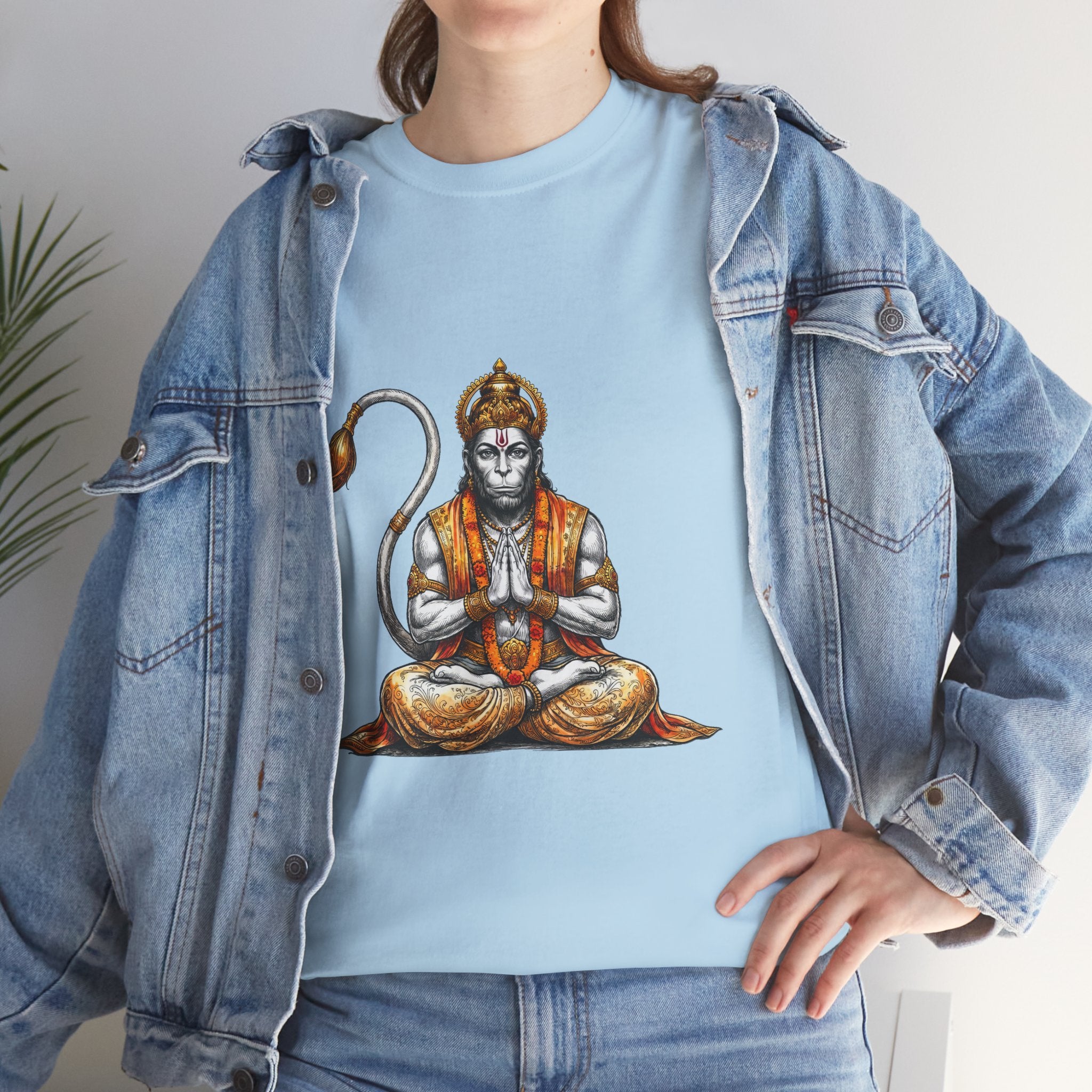 Hanuman Meditation T-Shirt – Inner Stillness & Spiritual Discipline Design