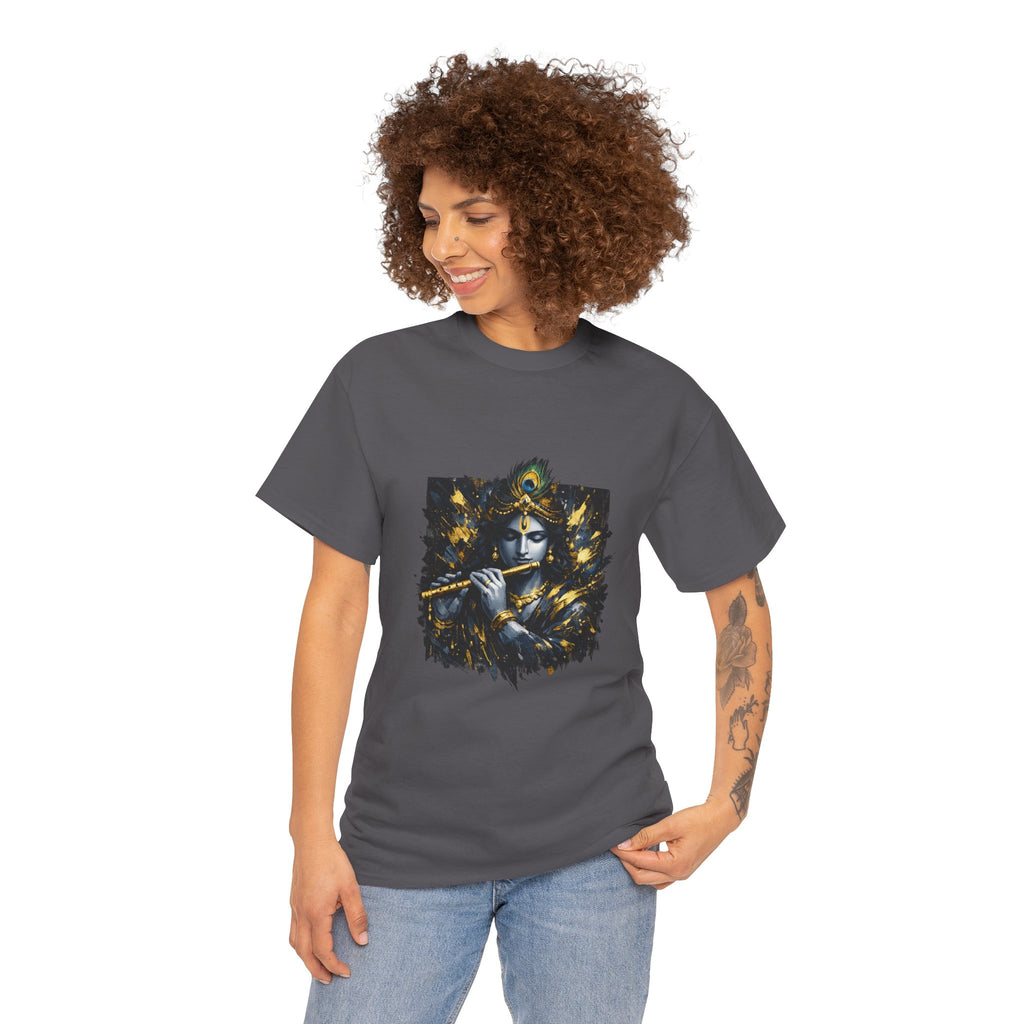 Krishna Black T-Shirt – Spiritual | Minimal Krishna